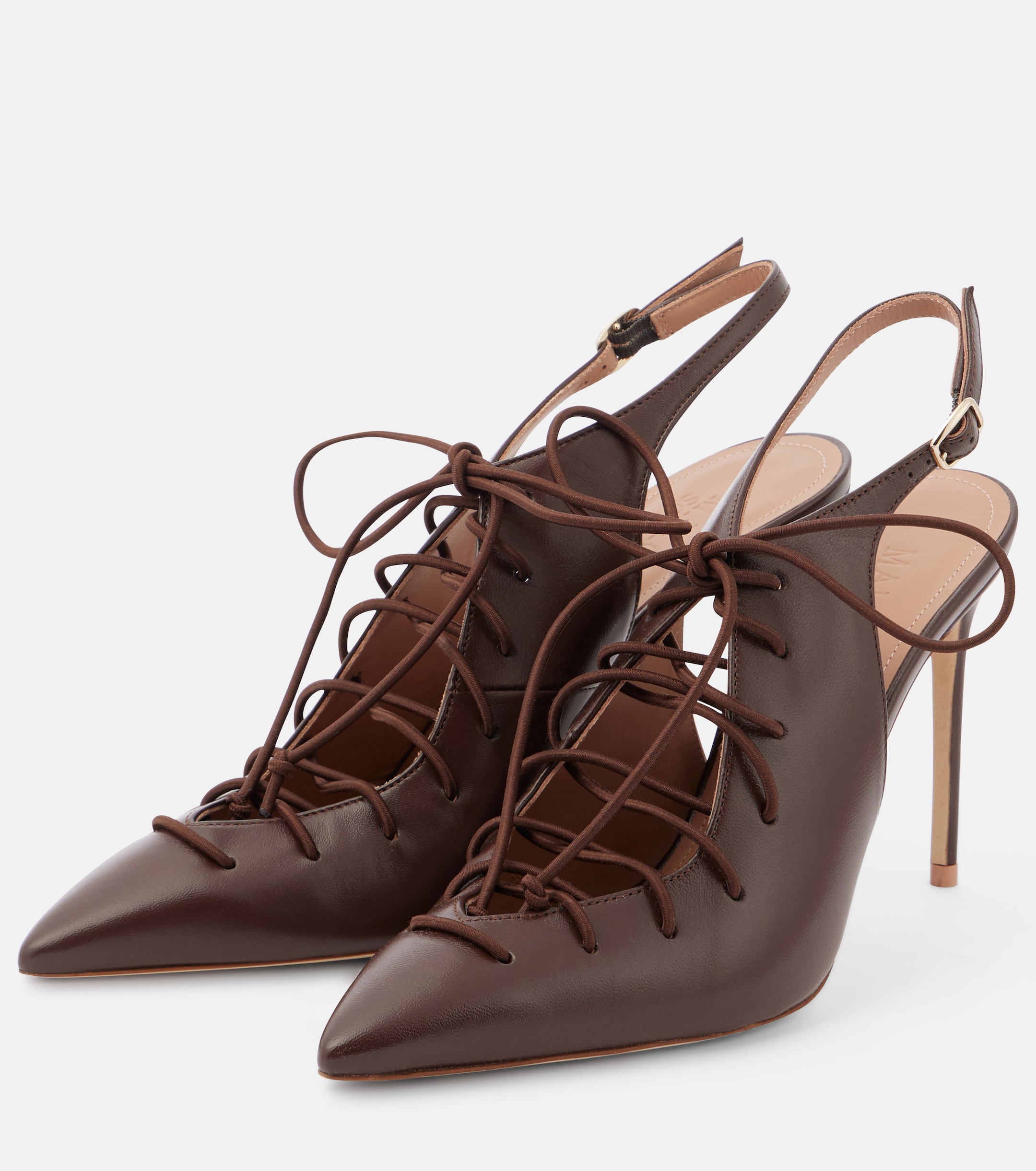 Malone Souliers Alia 90 leather slingback pumps thumbnail