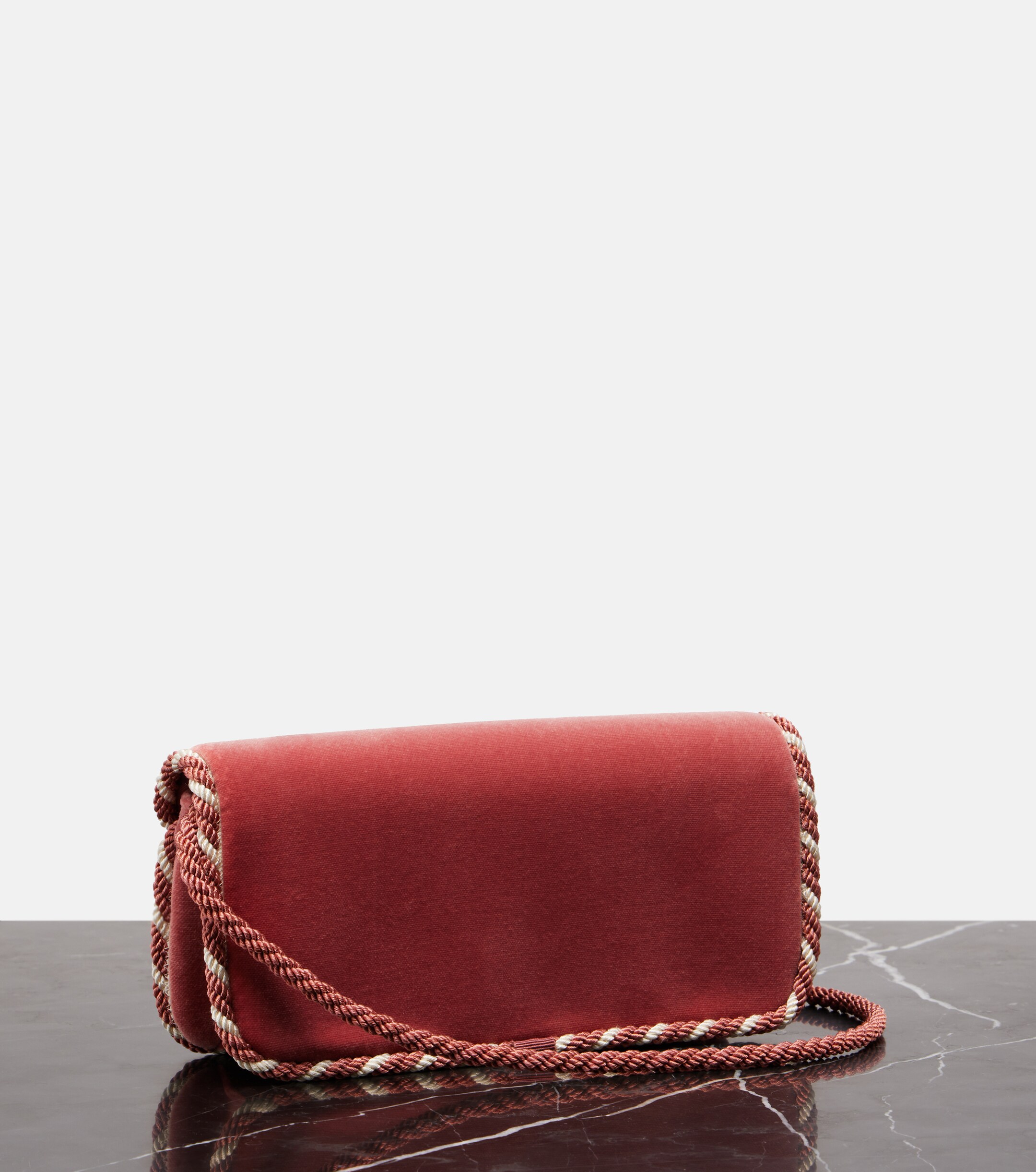 Valentino Garavani Locò Mini embellished velvet clutch thumbnail