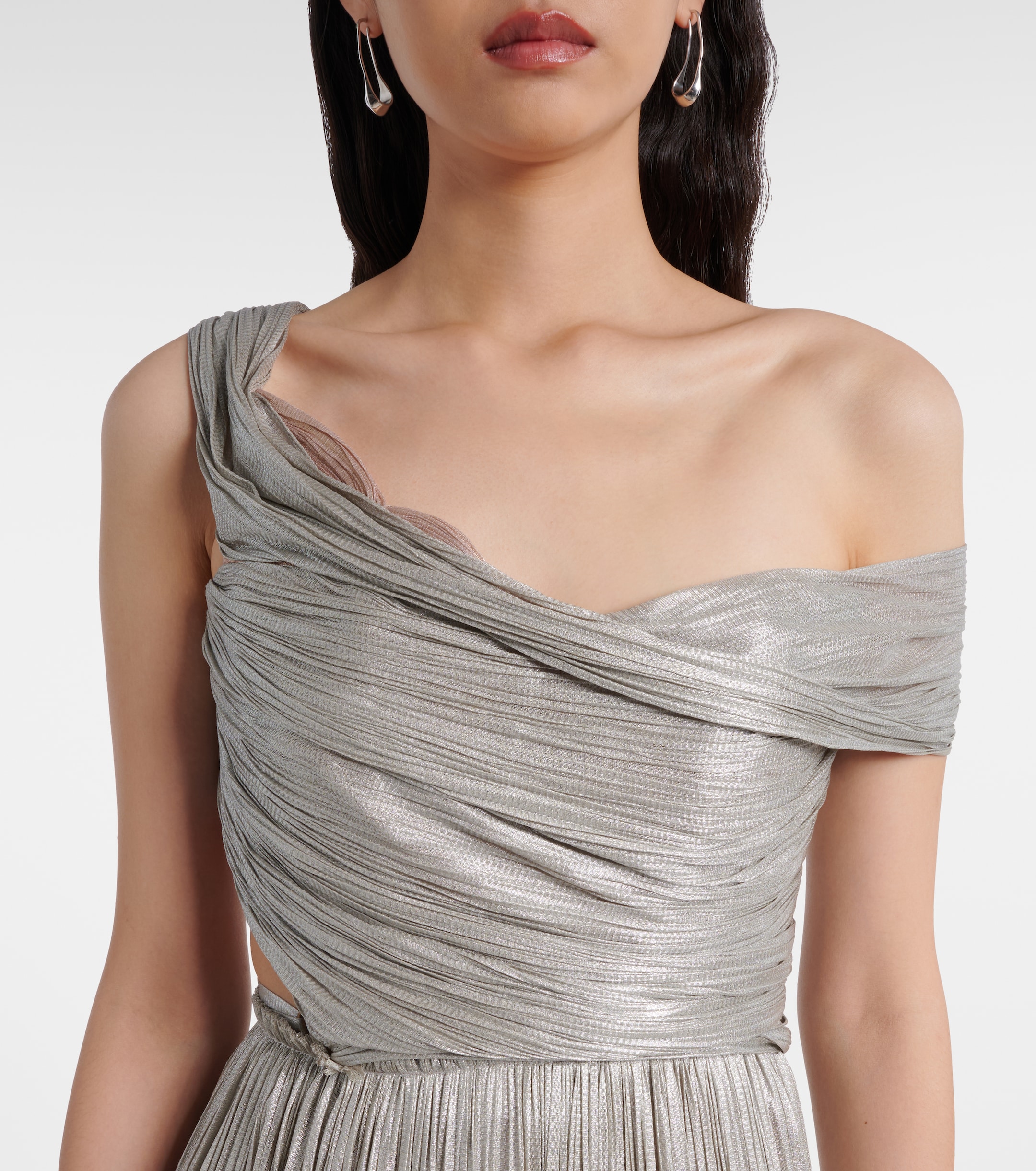 Maria Lucia Hohan Serene asymmetric silk mousseline gown