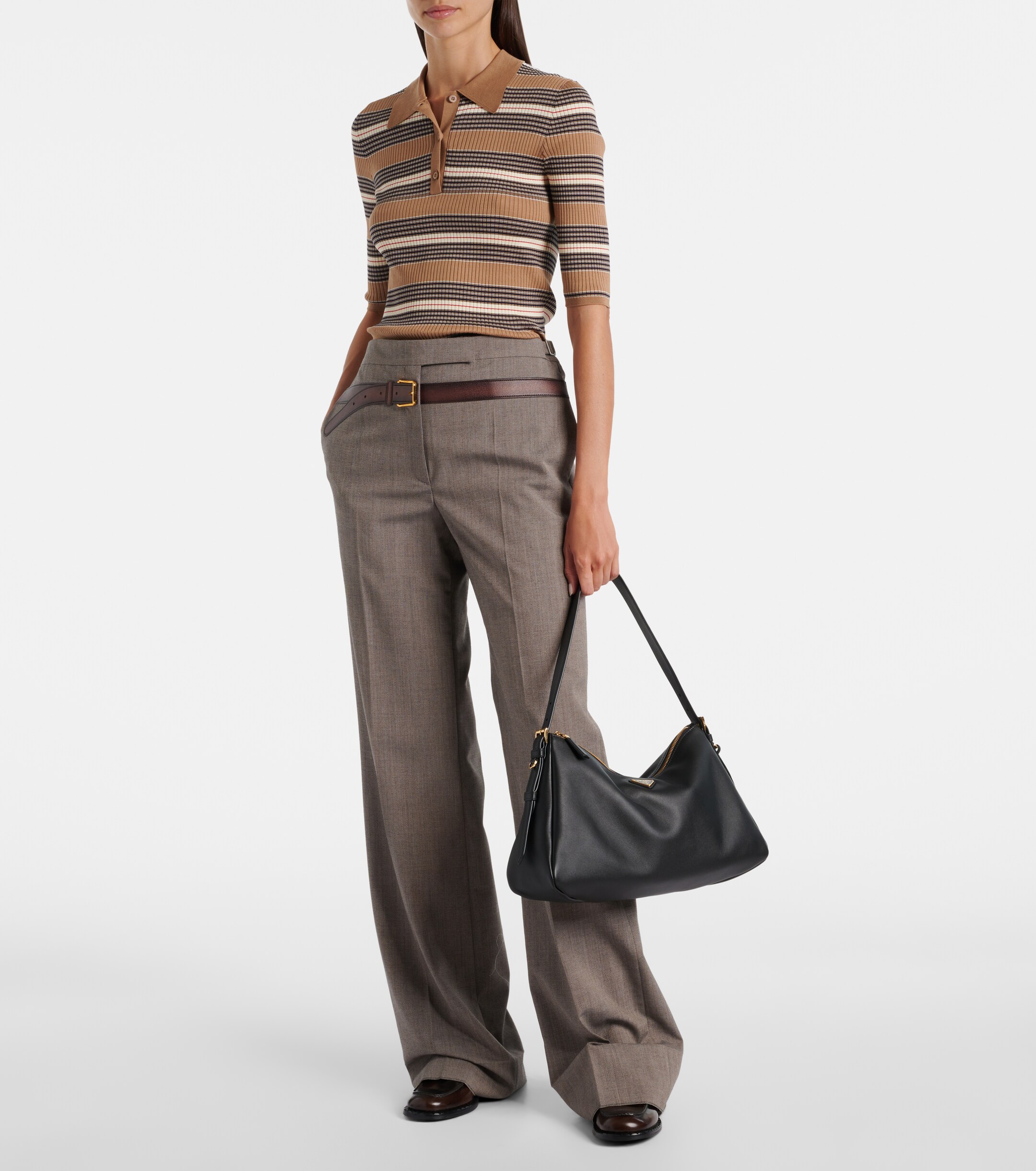 Prada Prada Aimée Large leather shoulder bag