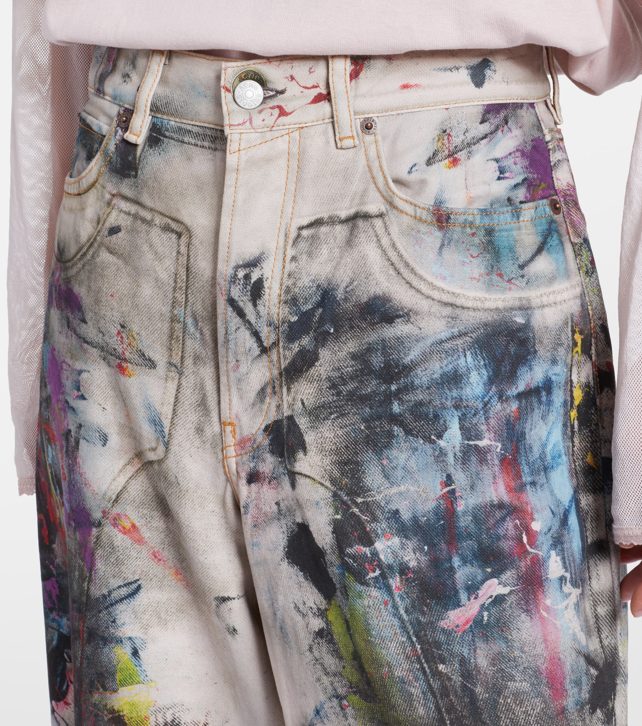 Acne Studios 1981 trompe l'oeil wide-leg jeans