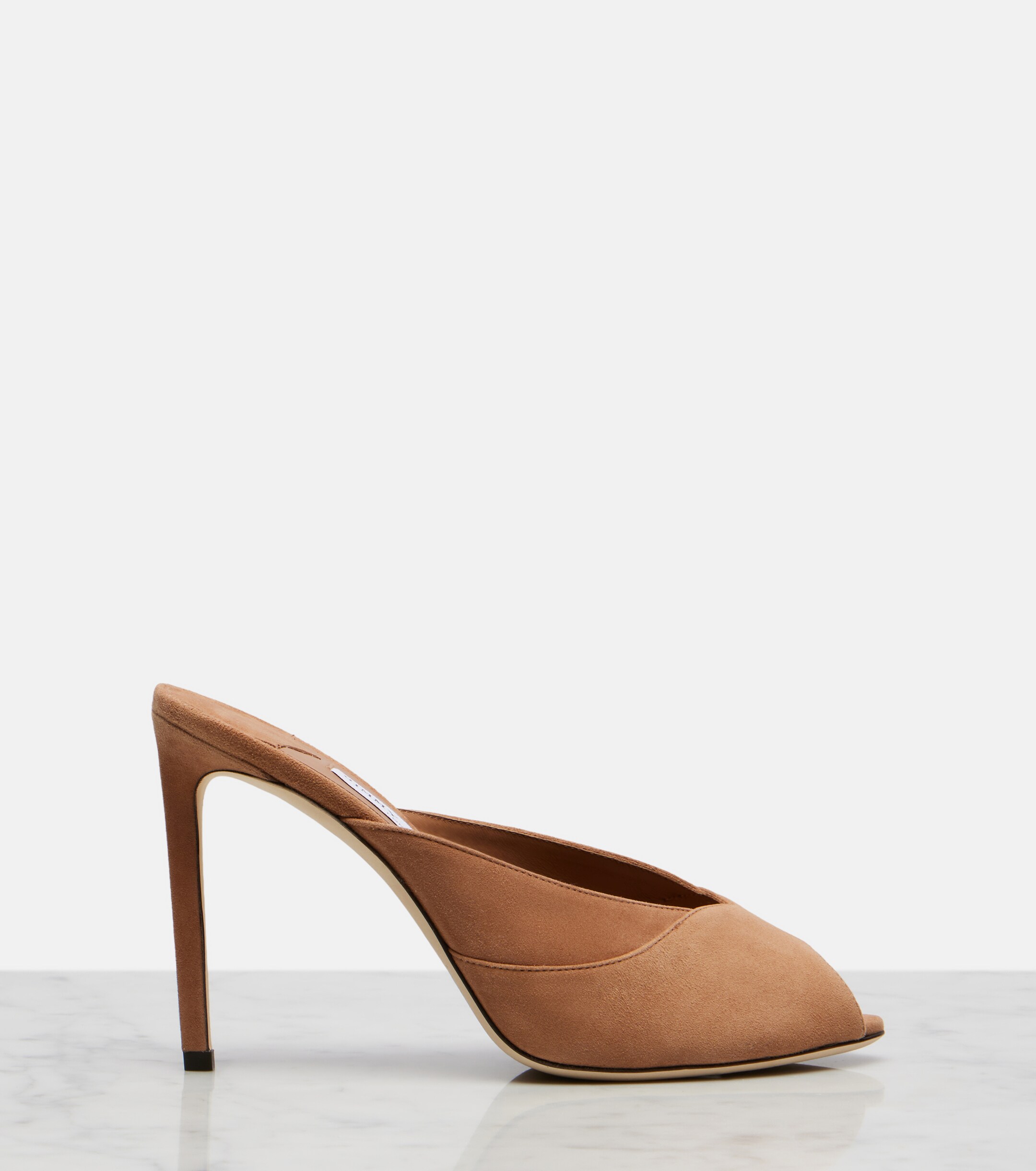 JIMMY CHOO Jimmy Choo Brigitte suede peep-toe mules