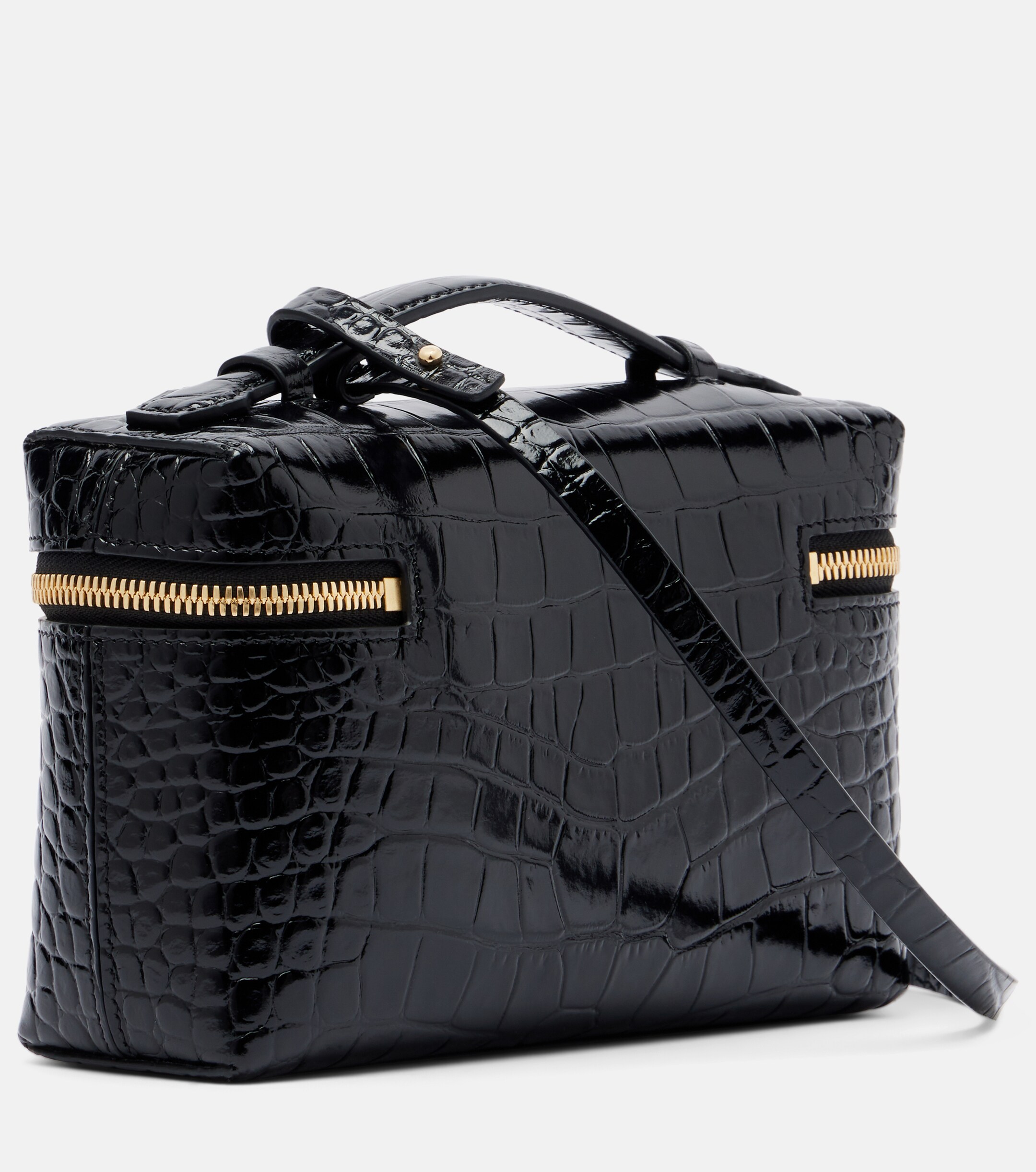 Victoria Beckham Vanity croc-effect leather vanity bag