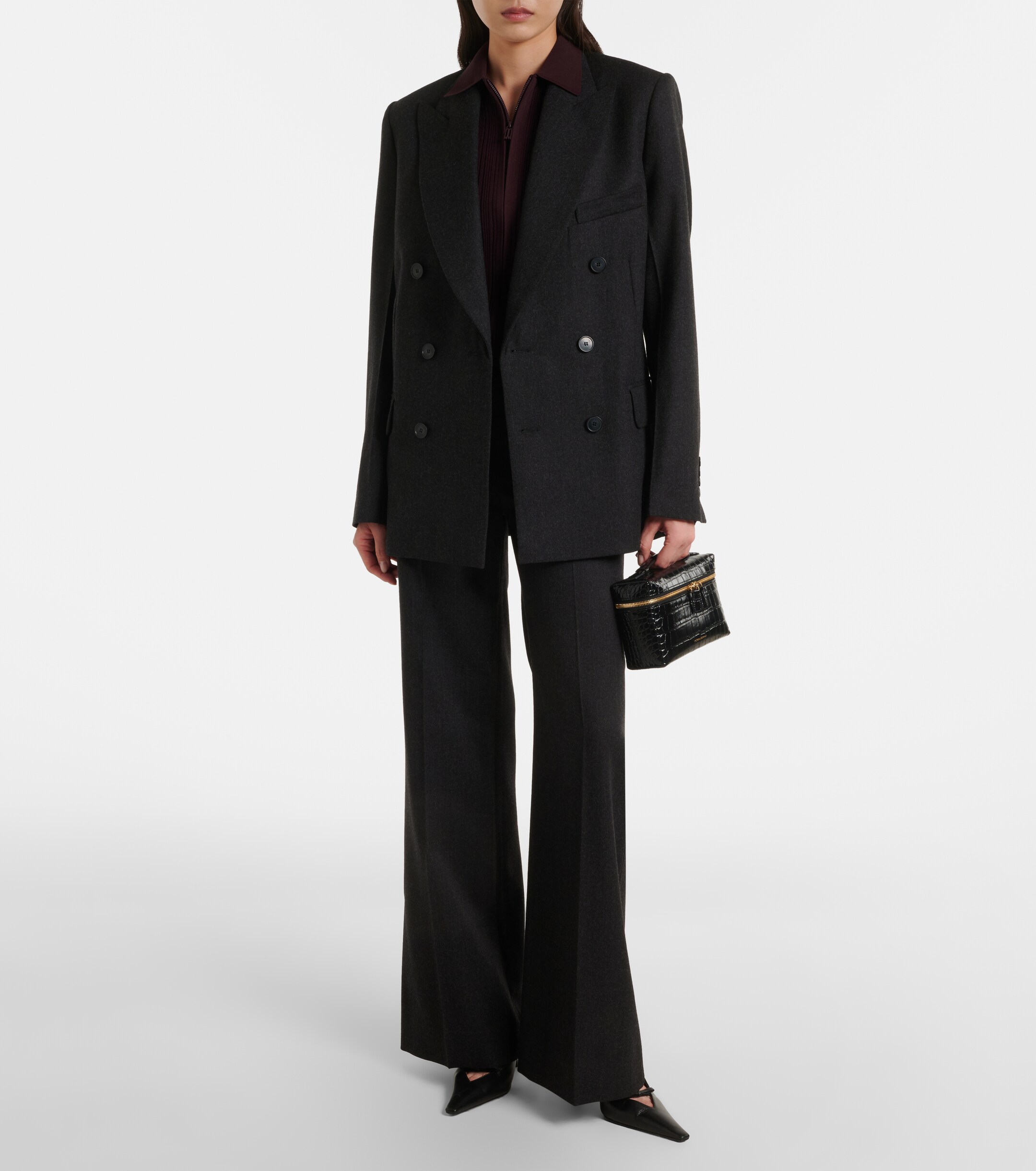 Victoria Beckham Vanity croc-effect leather vanity bag