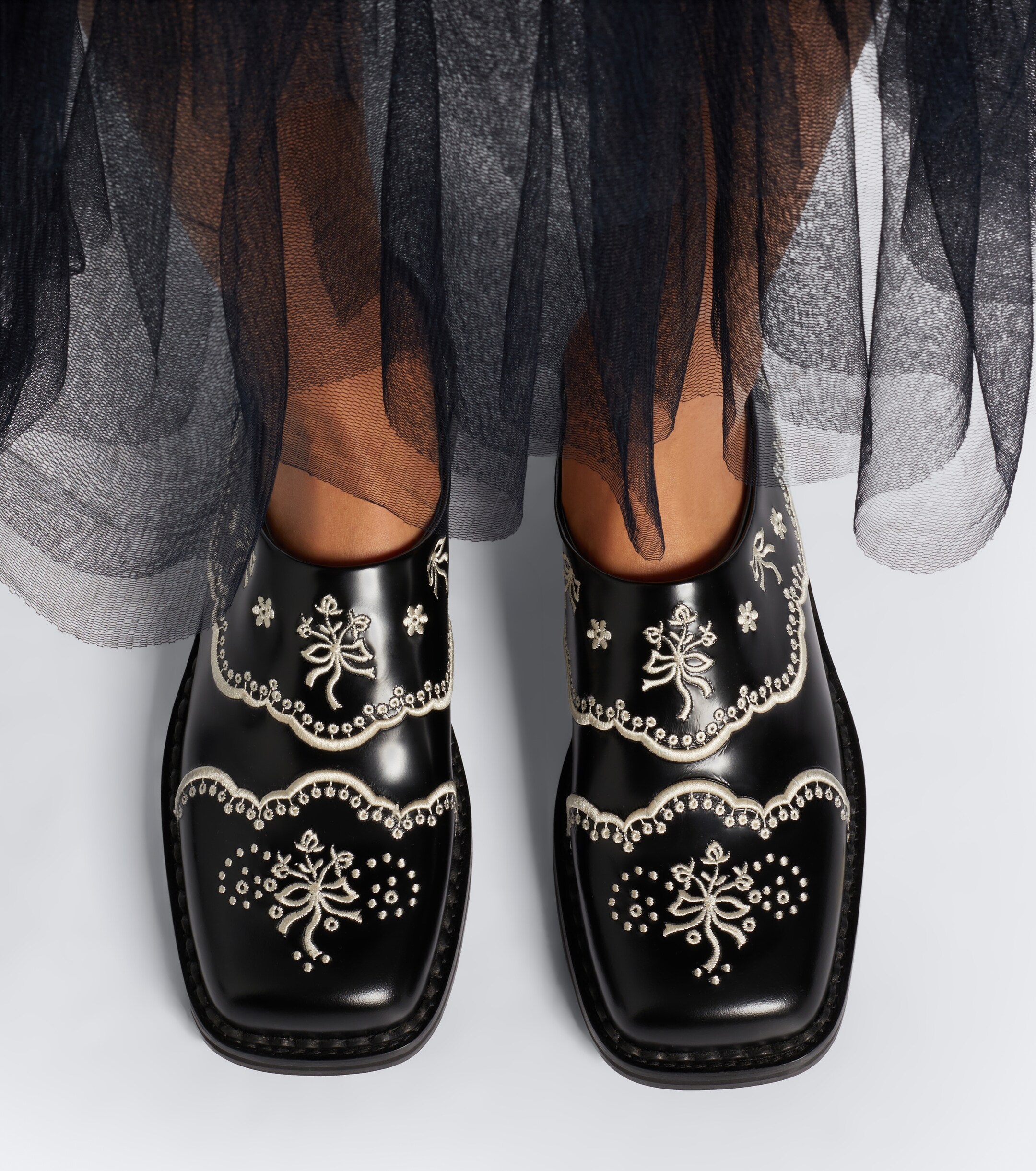 Simone Rocha Simone Rocha Embroidered leather mules