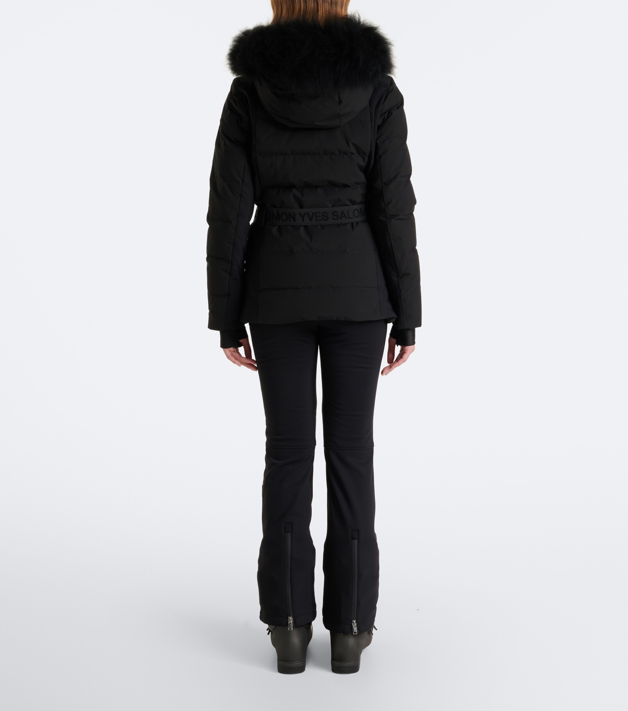 Yves Salomon Yves Salomon Belted shearling-trimmed ski jacket