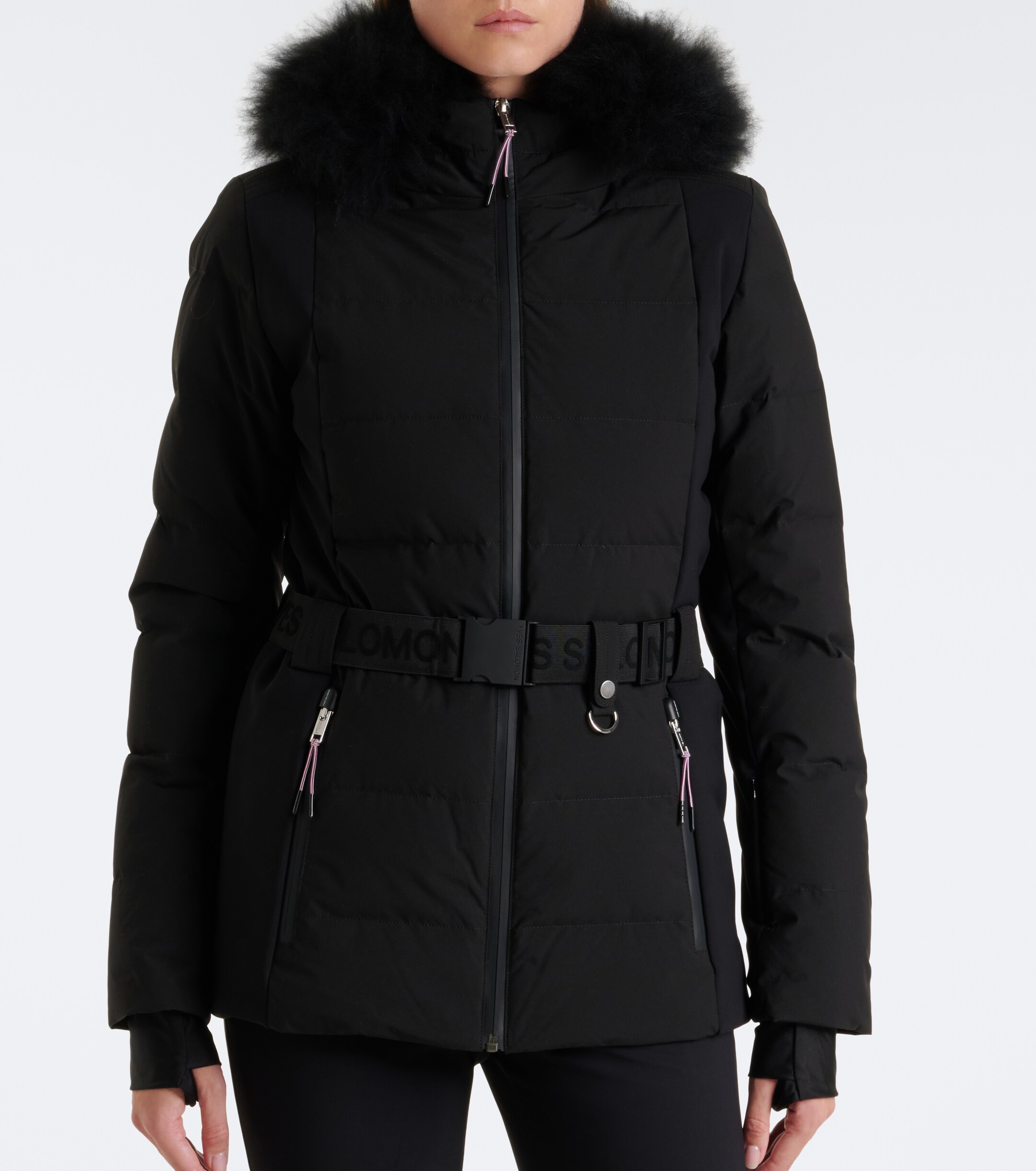 Yves Salomon Yves Salomon Belted shearling-trimmed ski jacket