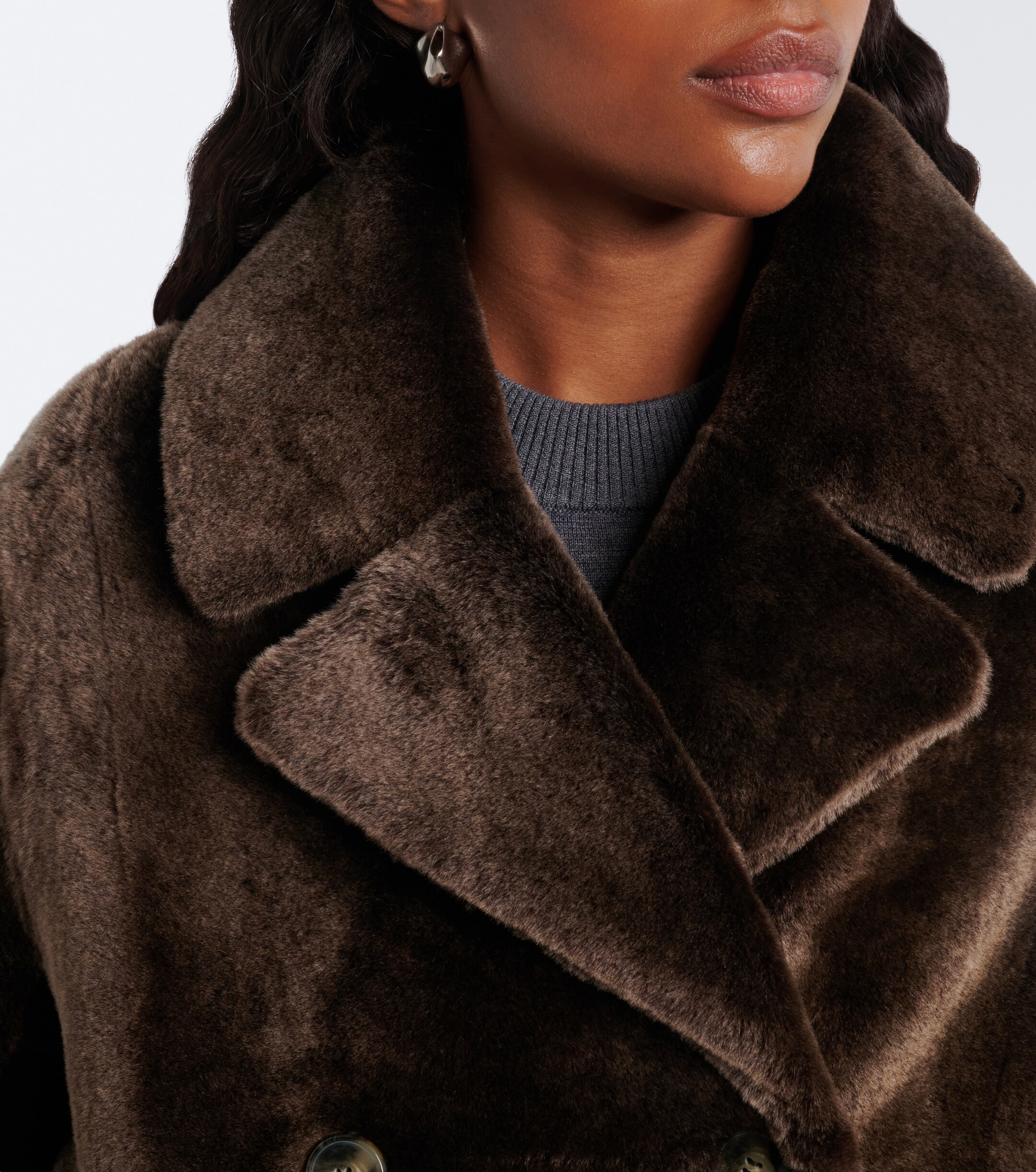 Yves Salomon Yves Salomon Double-breasted shearling coat