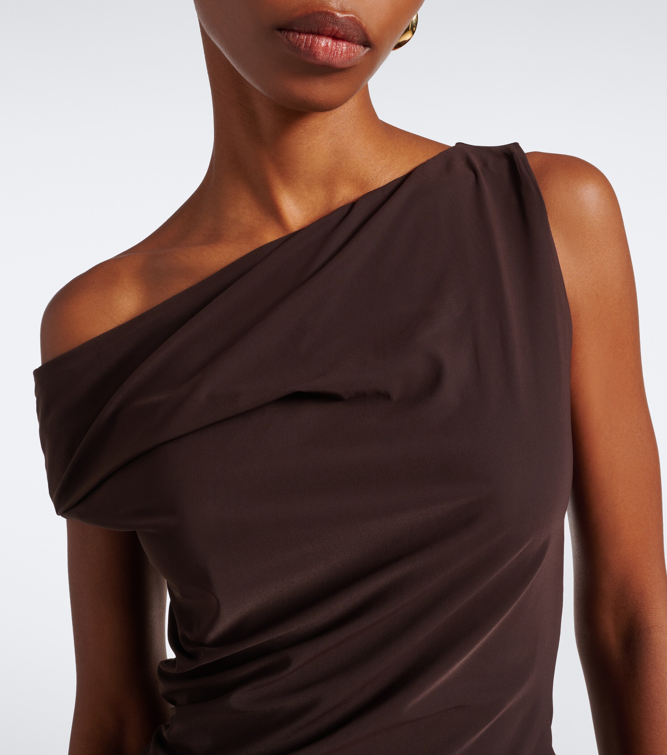 Agolde Agolde Carlin asymmetric draped jersey top