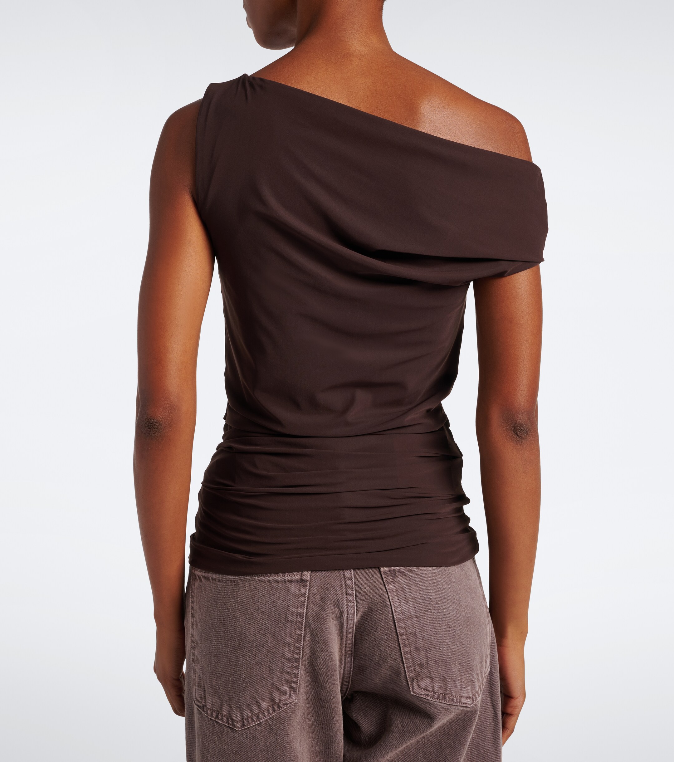 Agolde Agolde Carlin asymmetric draped jersey top