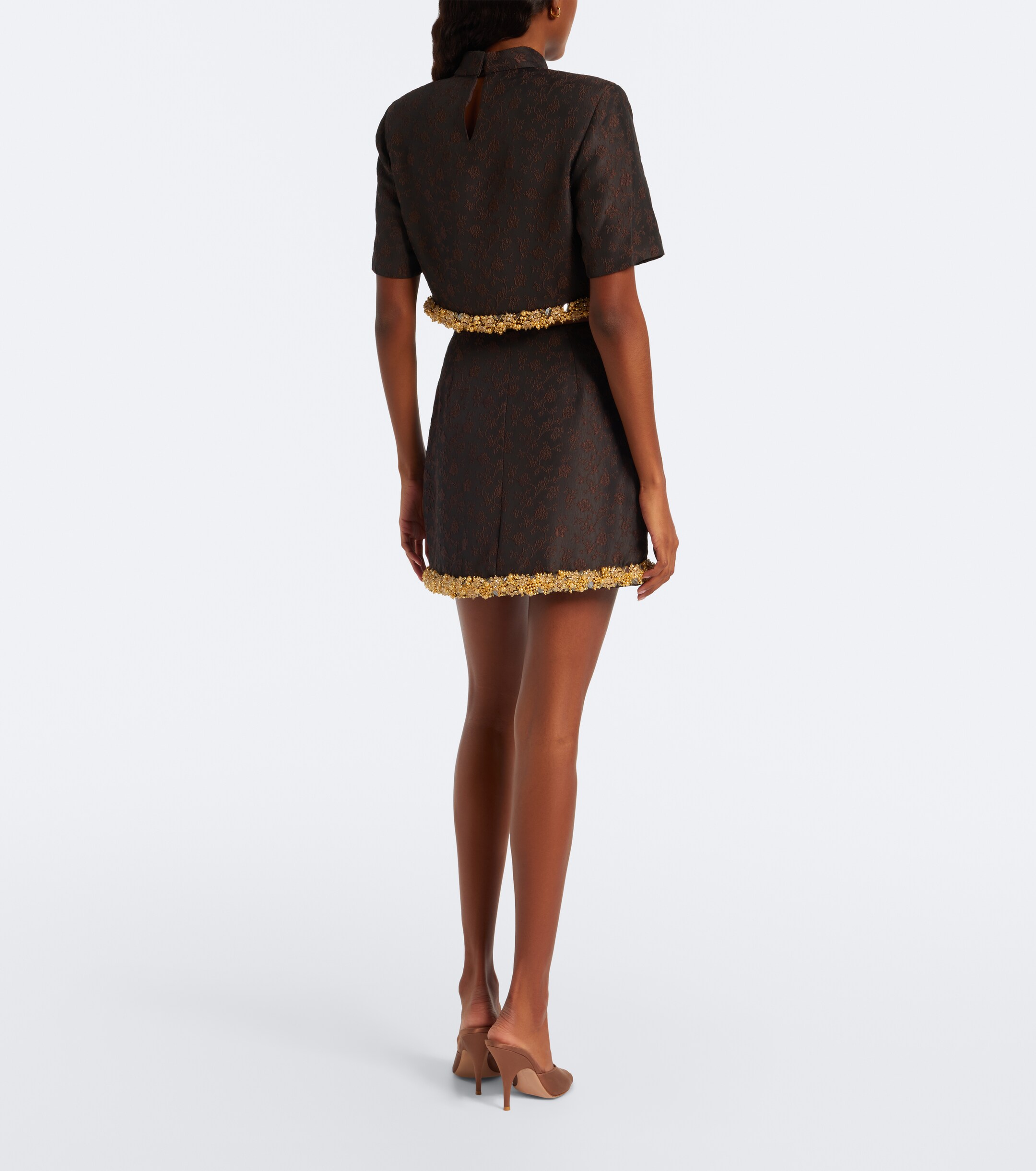 SIMKHAI Simkhai Idina embellished jacquard miniskirt