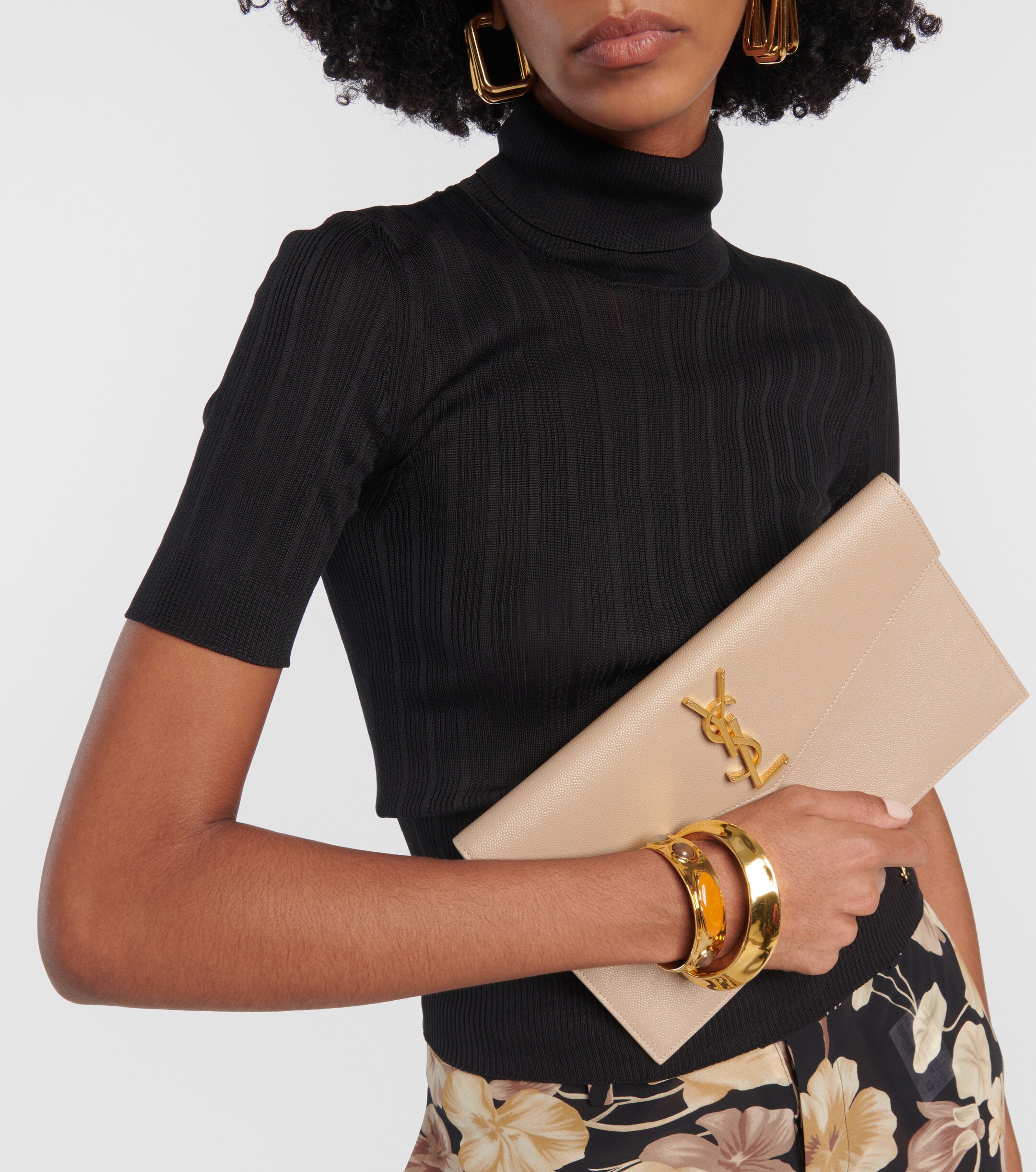 Saint Laurent Uptown leather clutch