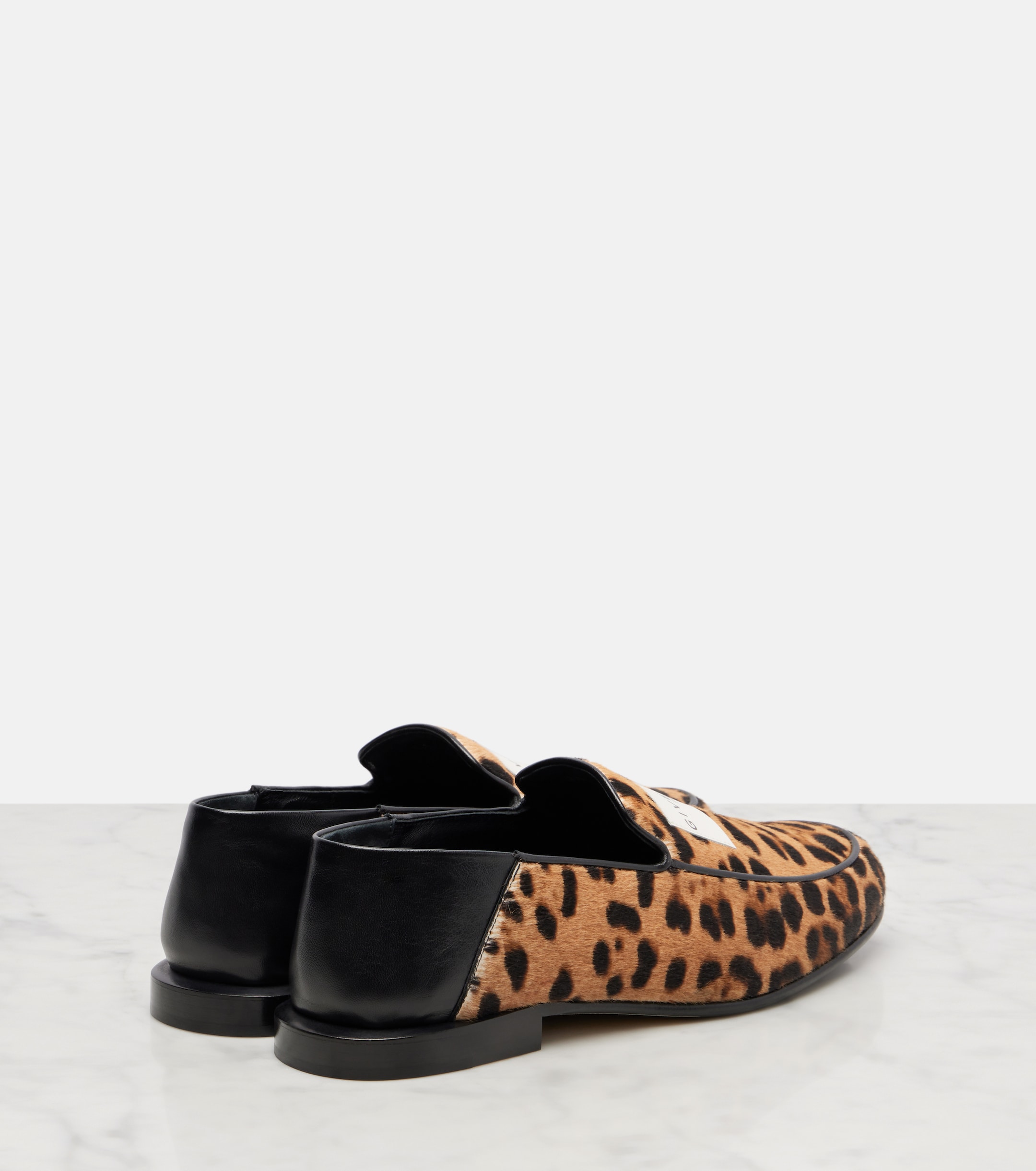Givenchy Label leopard-print pony hair loafers thumbnail