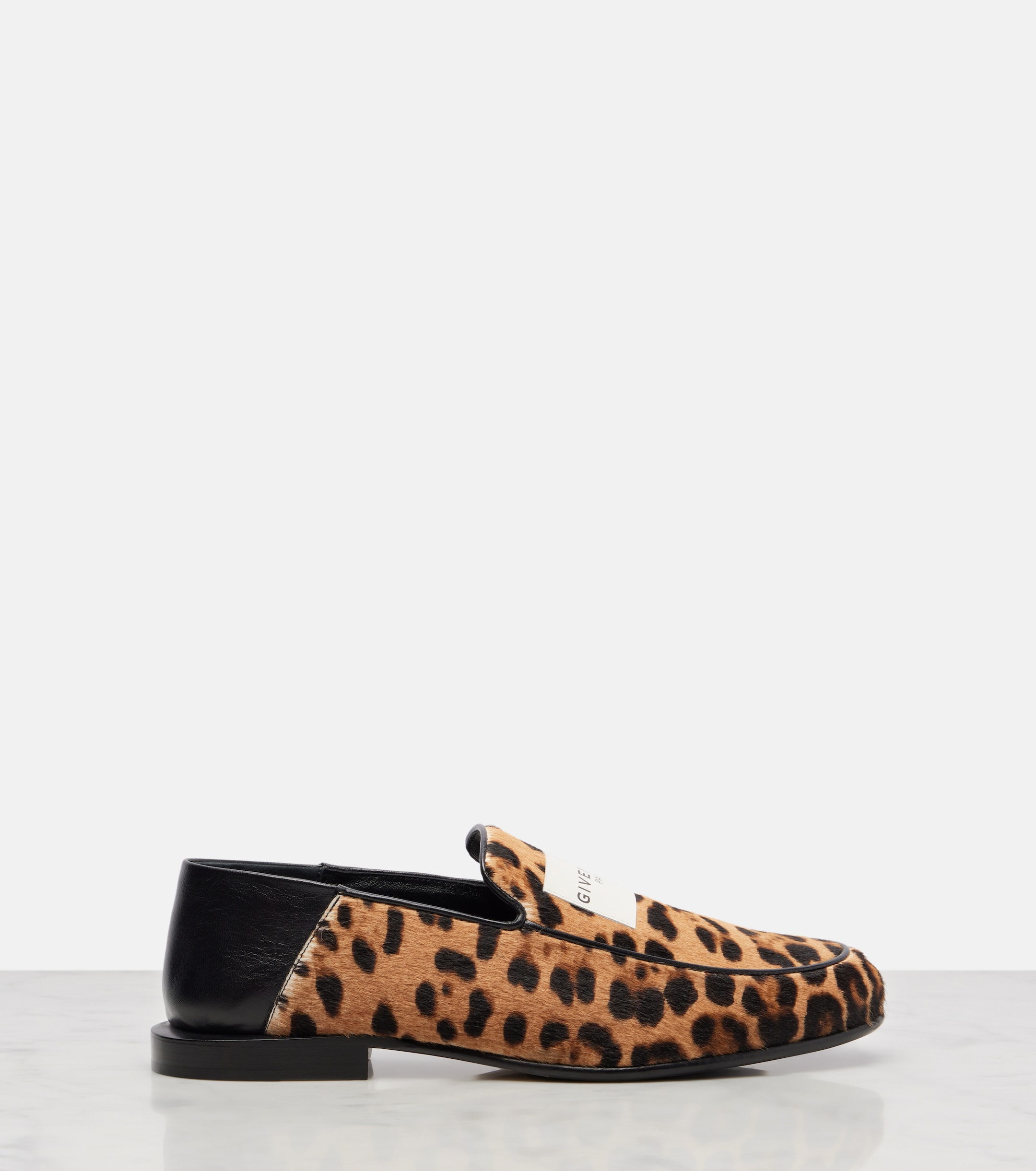Givenchy Label leopard-print pony hair loafers thumbnail