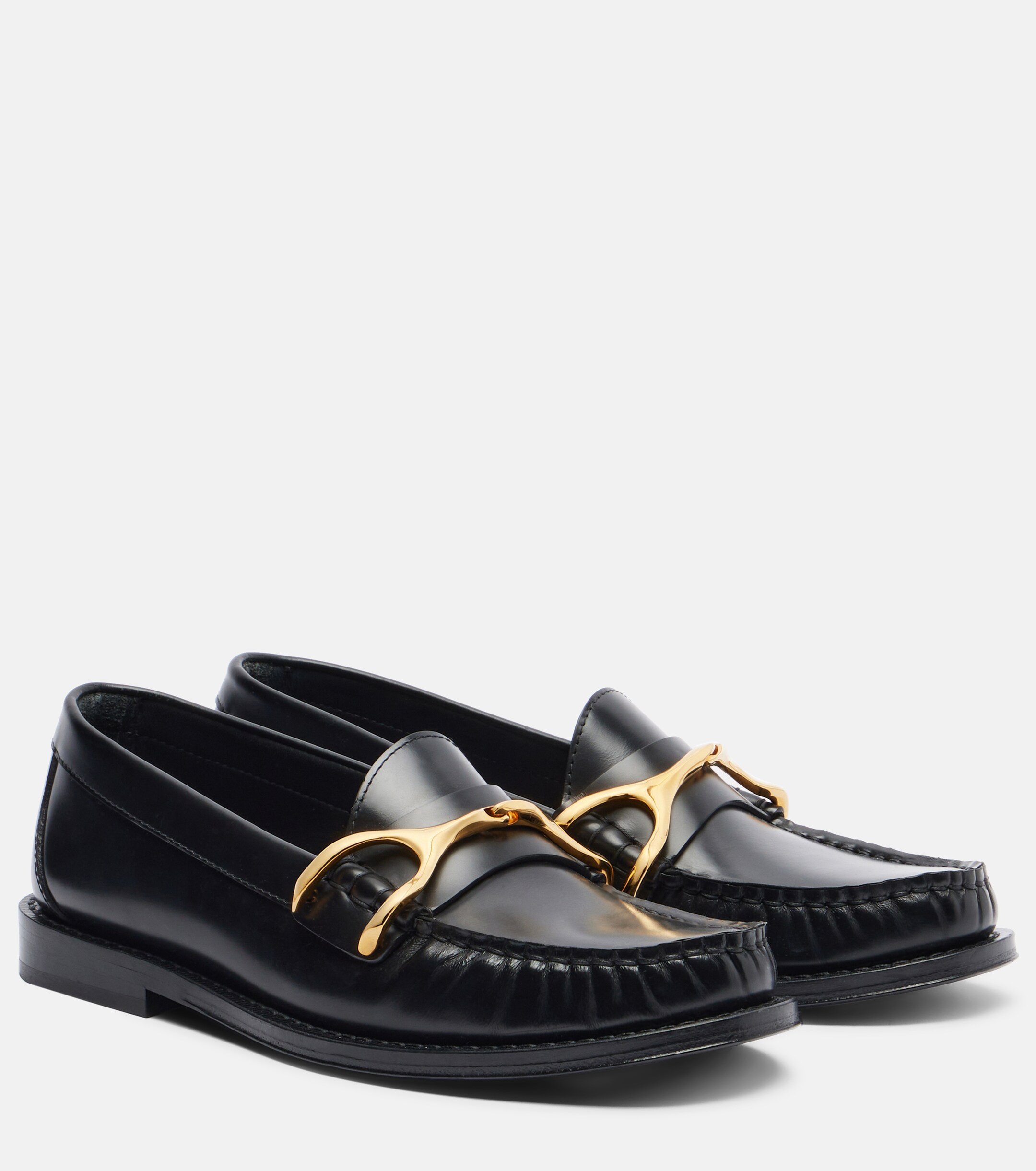 McQueen McQueen Wishbone leather loafers