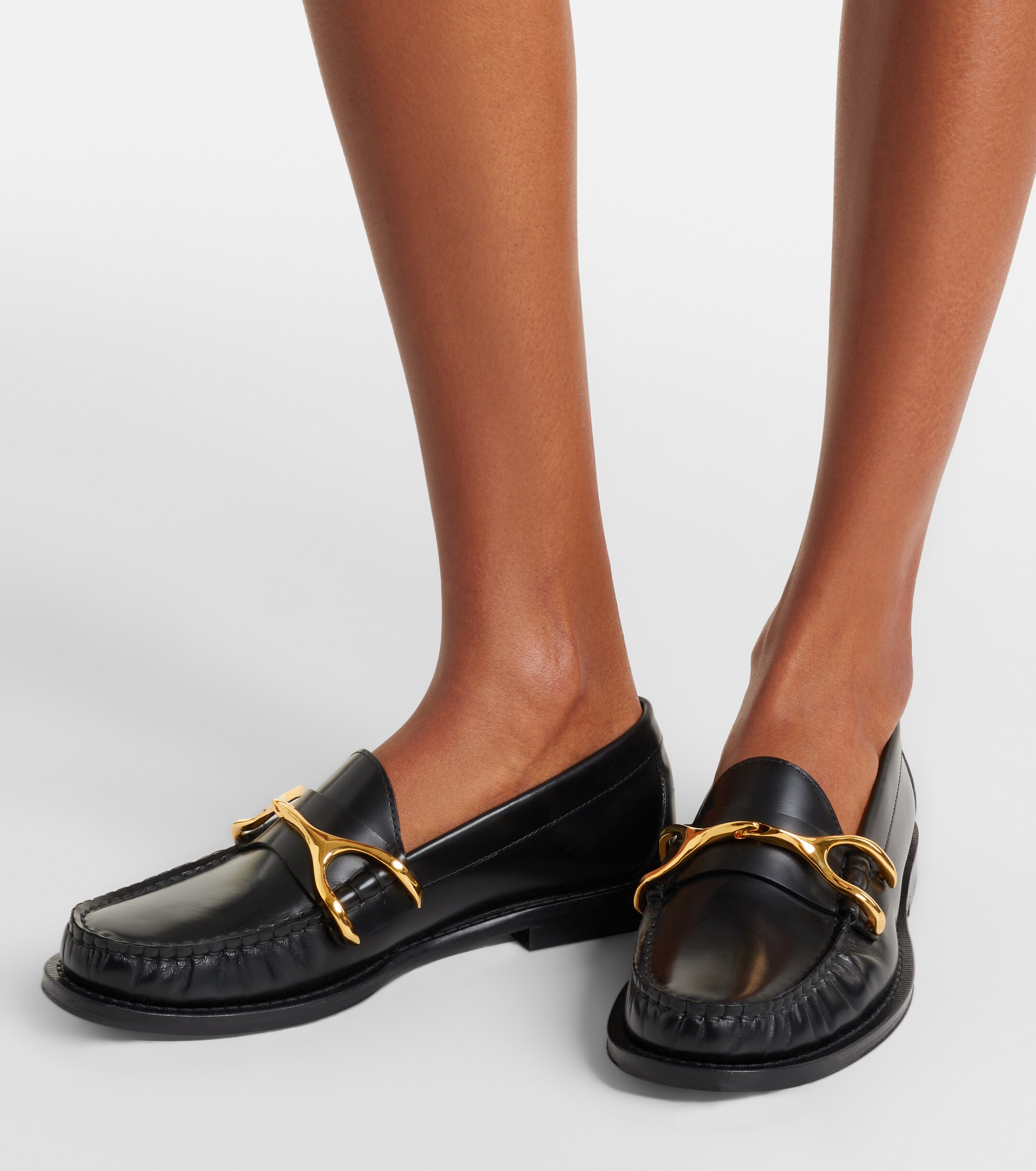 McQueen McQueen Wishbone leather loafers