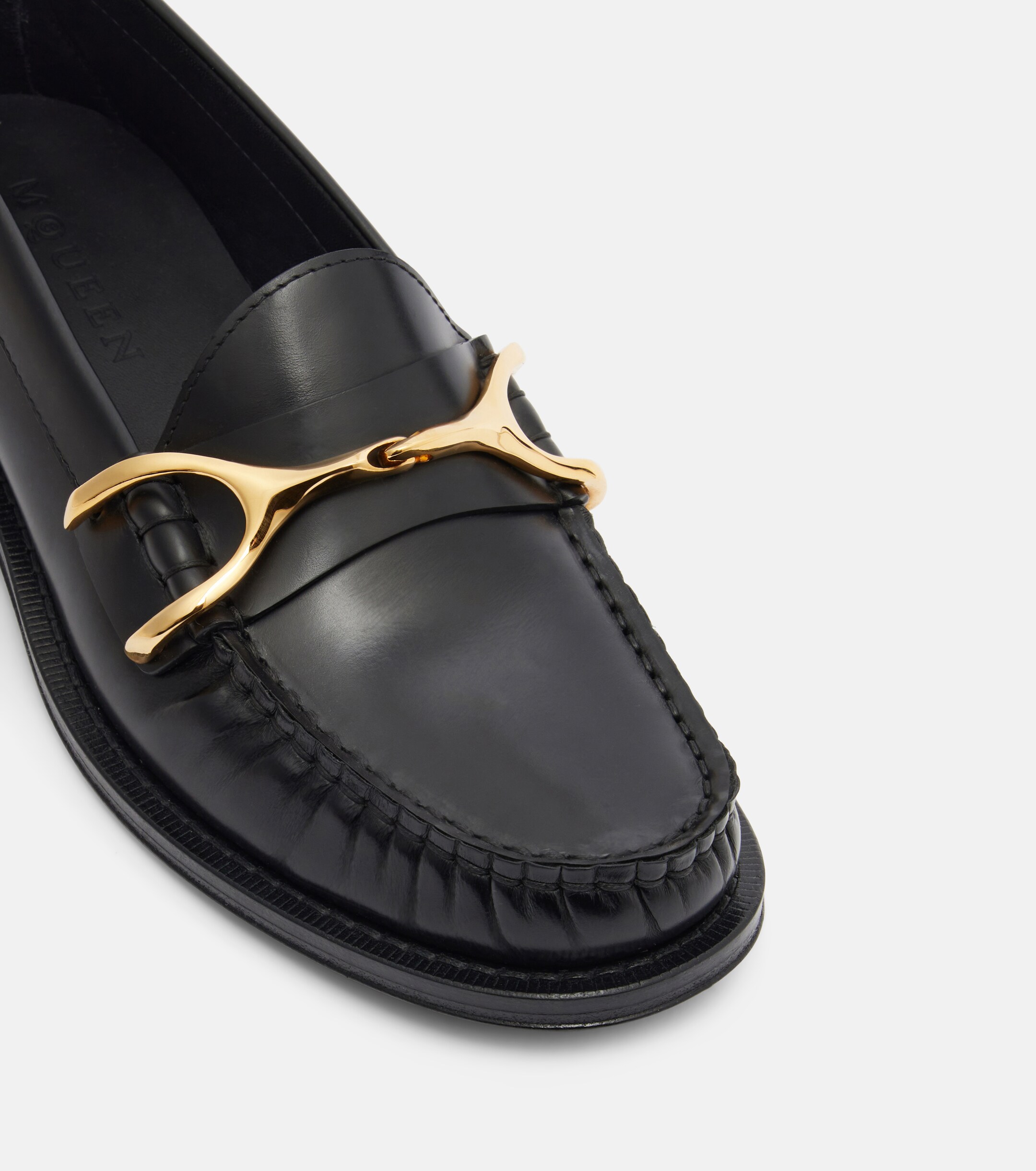 McQueen McQueen Wishbone leather loafers