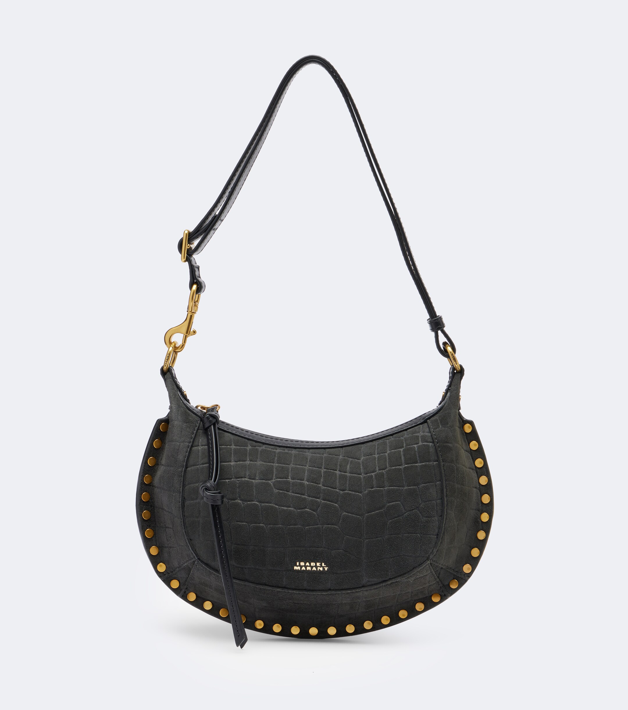 Isabel Marant Oskan Small croc-effect suede shoulder bag
