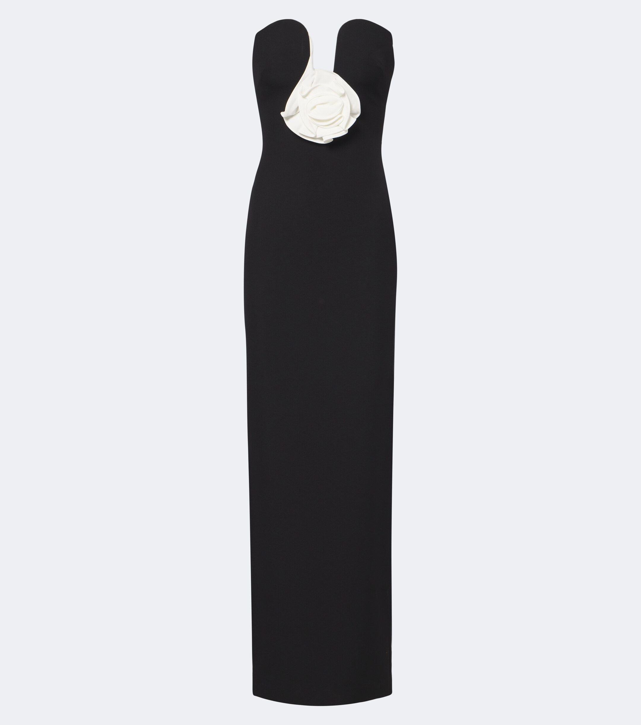 Roland Mouret Roland Mouret Floral-appliqué crêpe bustier gown