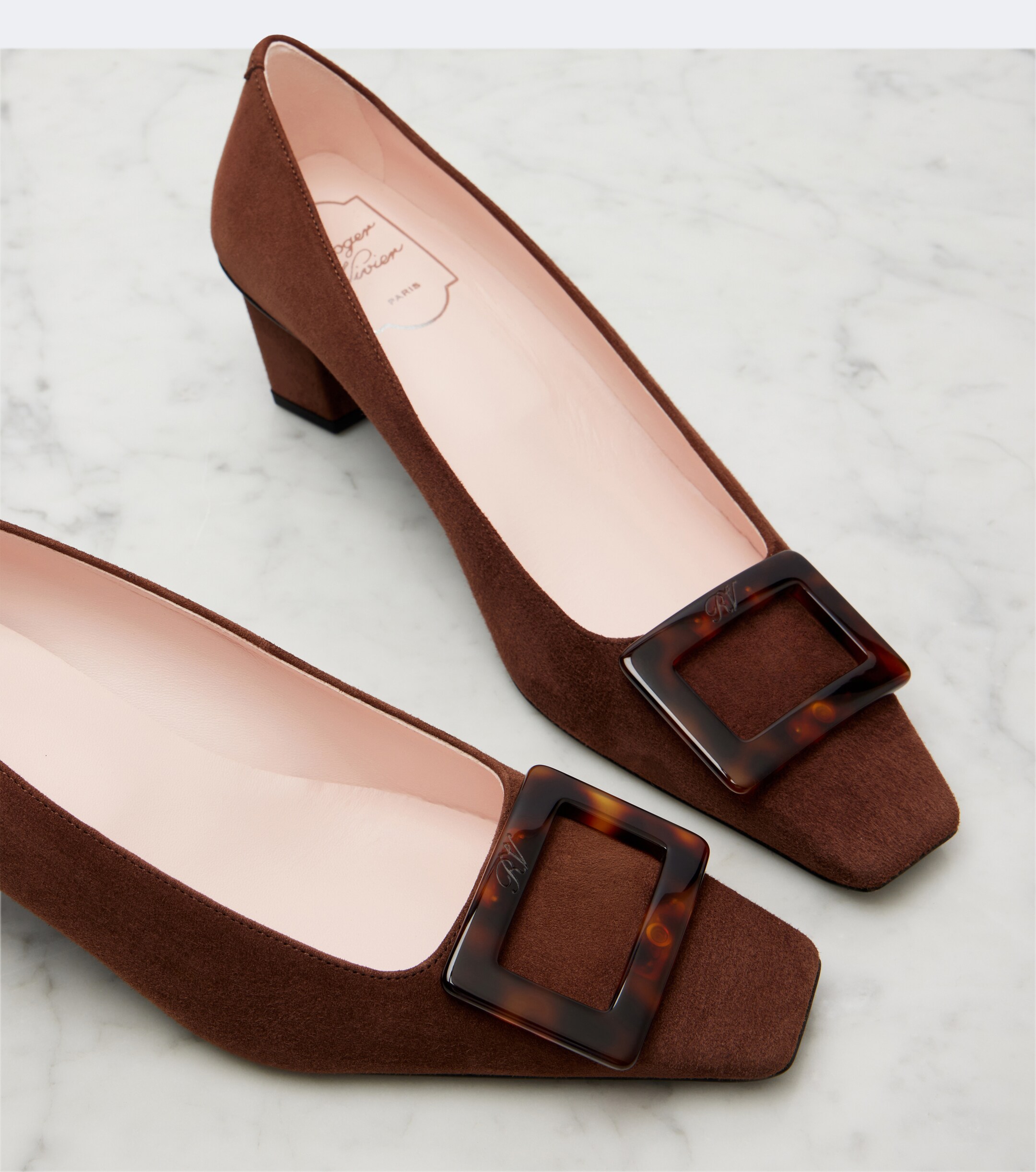 ROGER VIVIER Roger Vivier Belle Vivier suede pumps