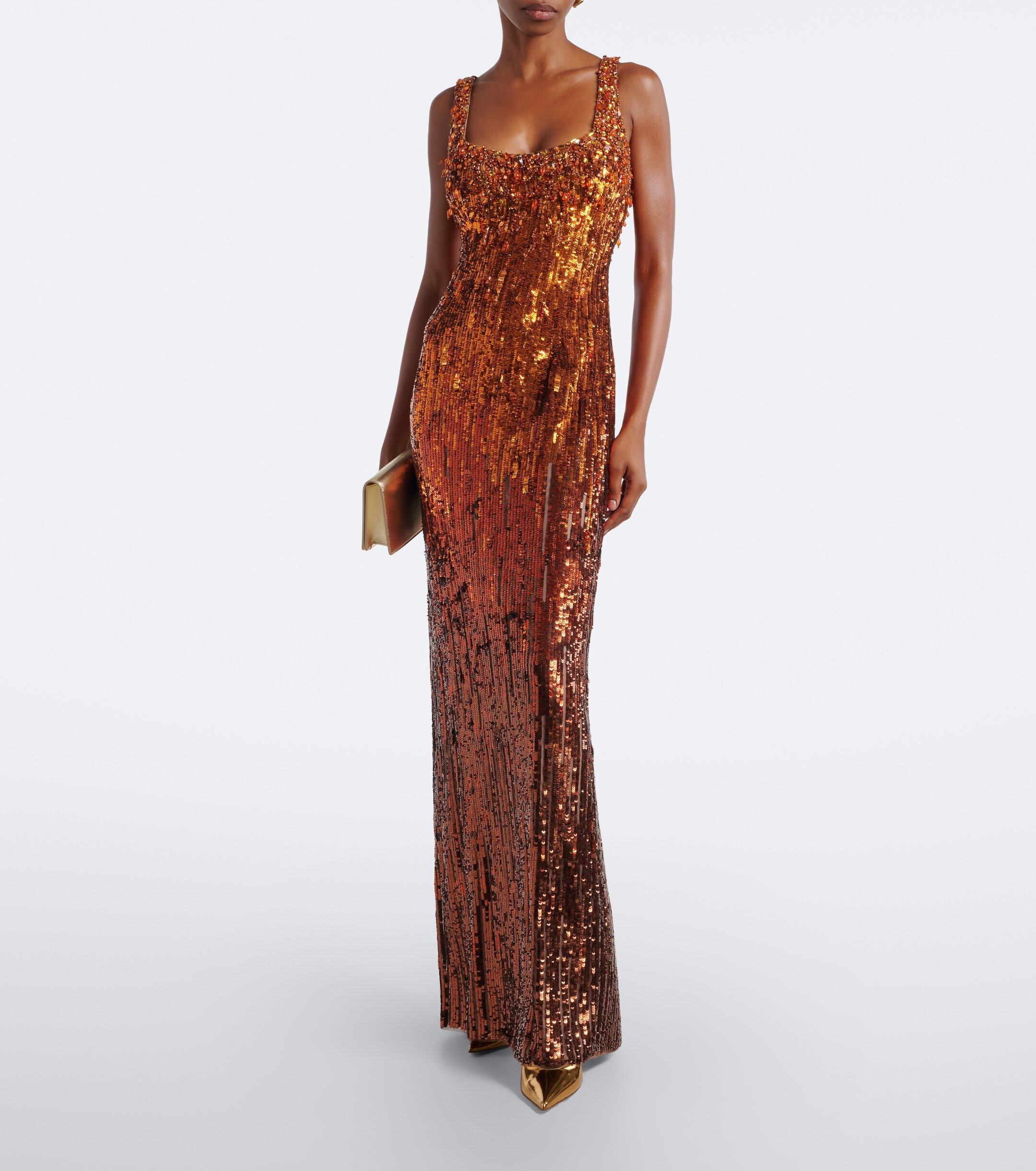 Jenny Packham Jenny Packham Rosalie embellished sequined gown