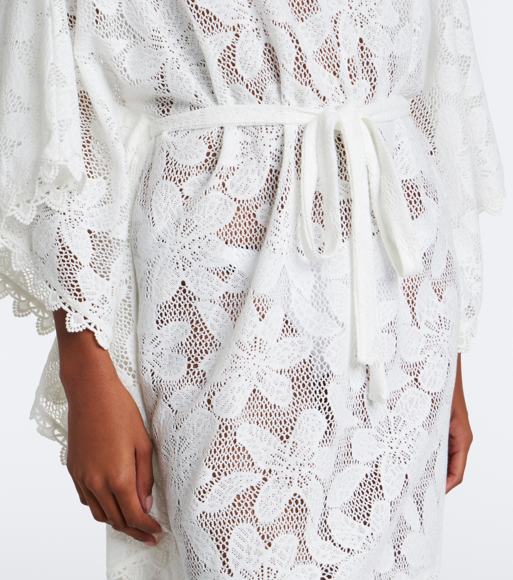 Melissa Odabash Melissa Odabash Petra floral sheer lace kaftan