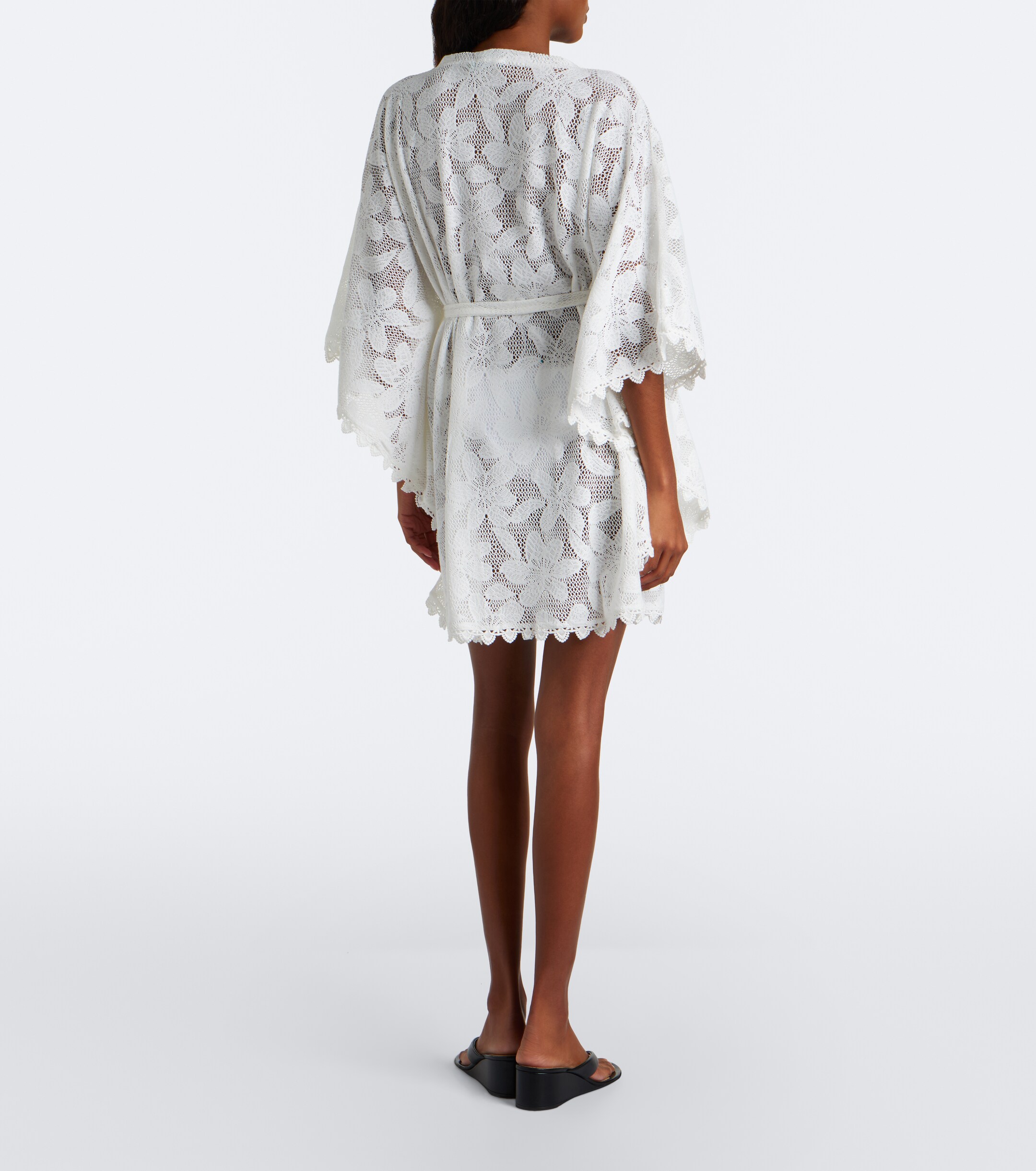 Melissa Odabash Melissa Odabash Petra floral sheer lace kaftan