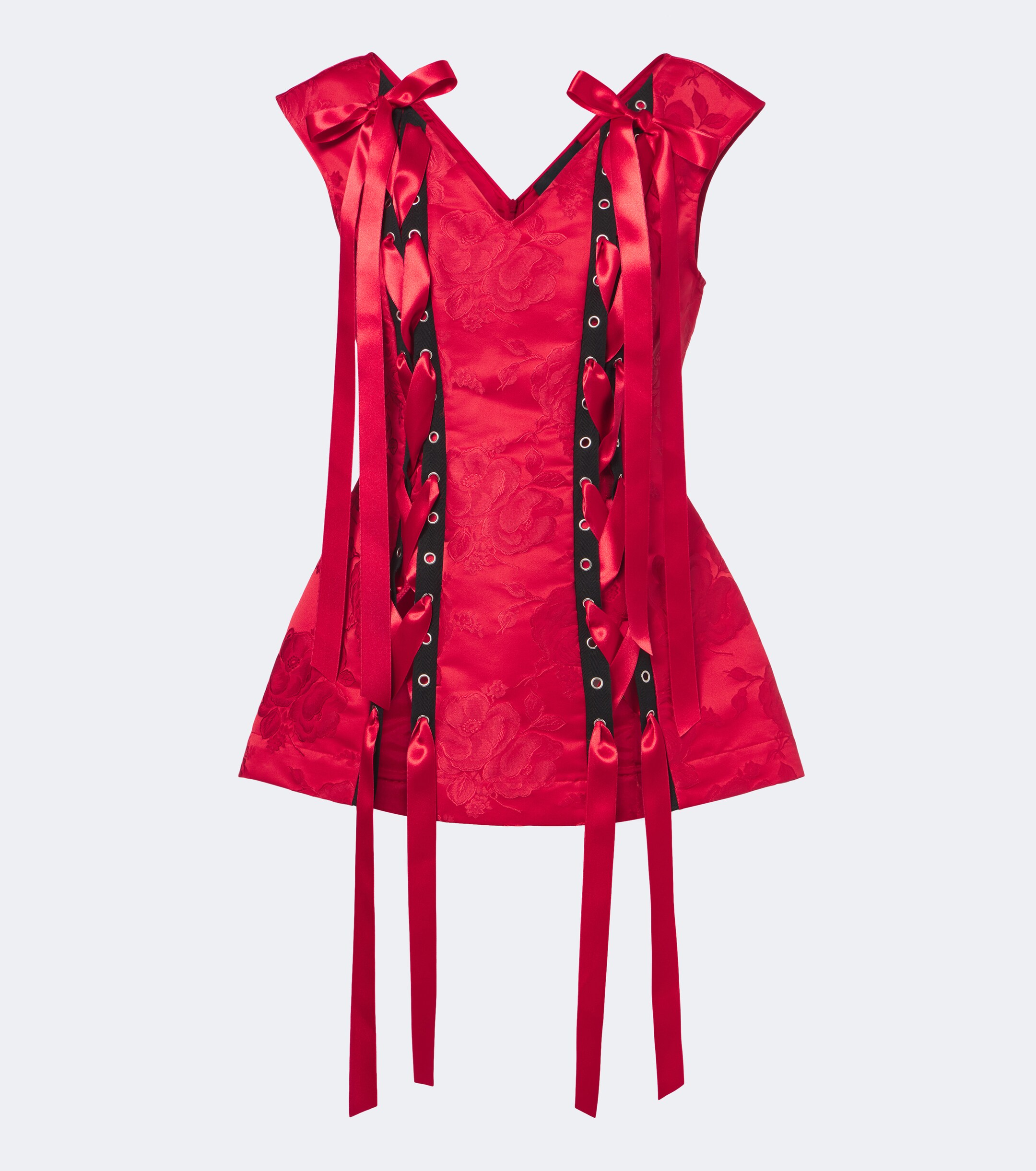 Simone Rocha Simone Rocha Bow-detail floral brocade top