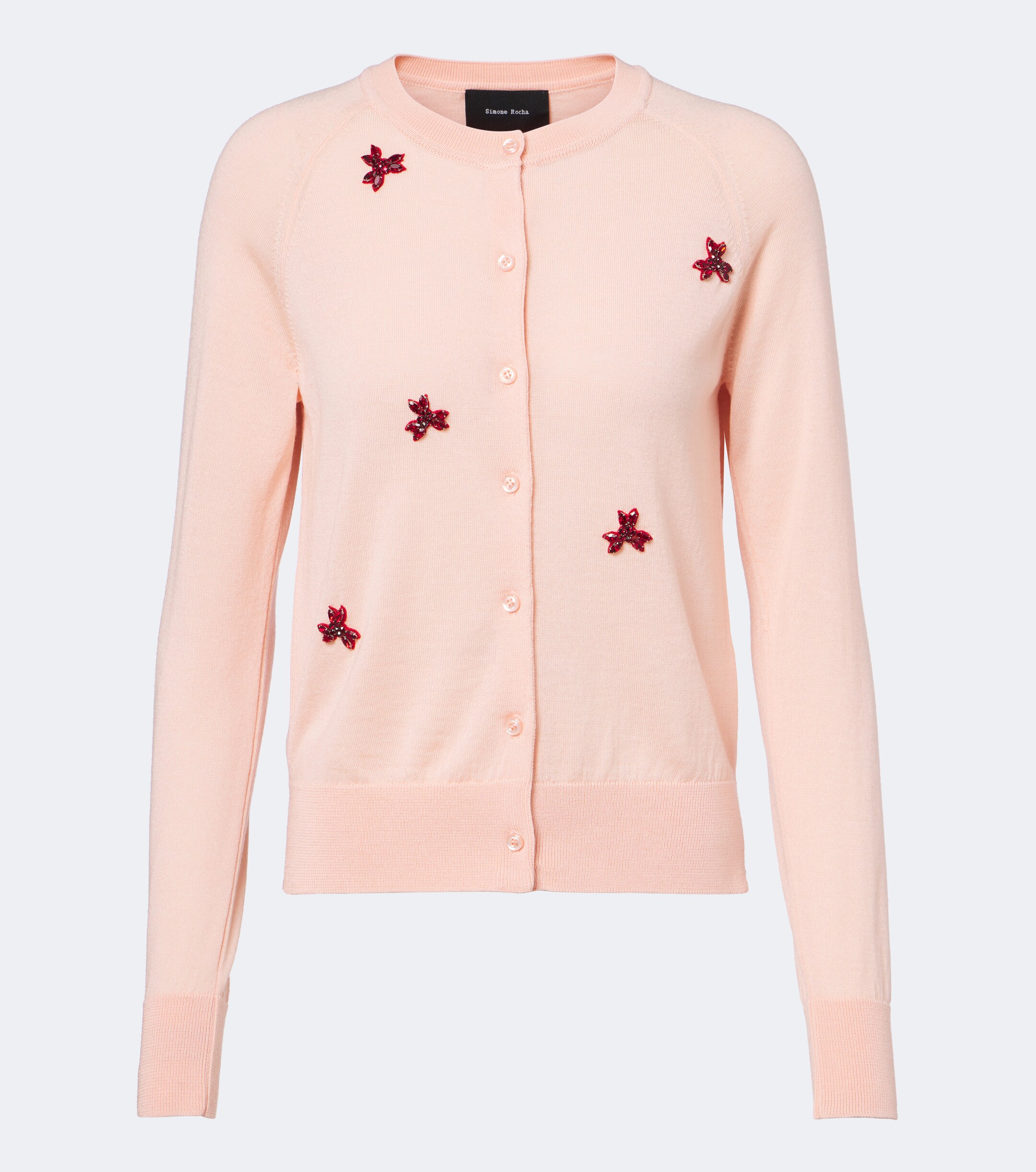 Simone Rocha Simone Rocha Crystal-embellished wool and silk cardigan