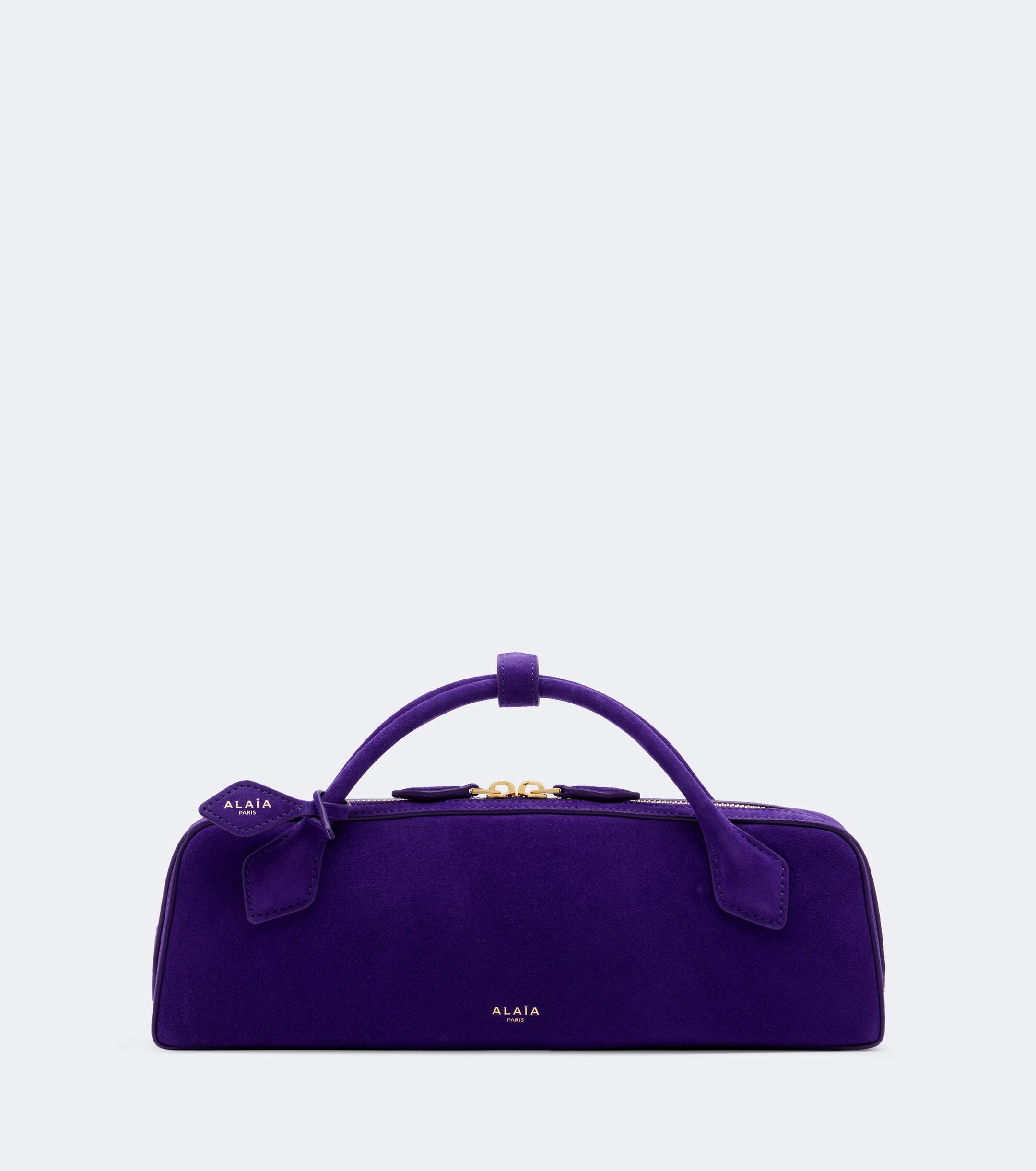 Alaïa Le Teckel Small suede clutch