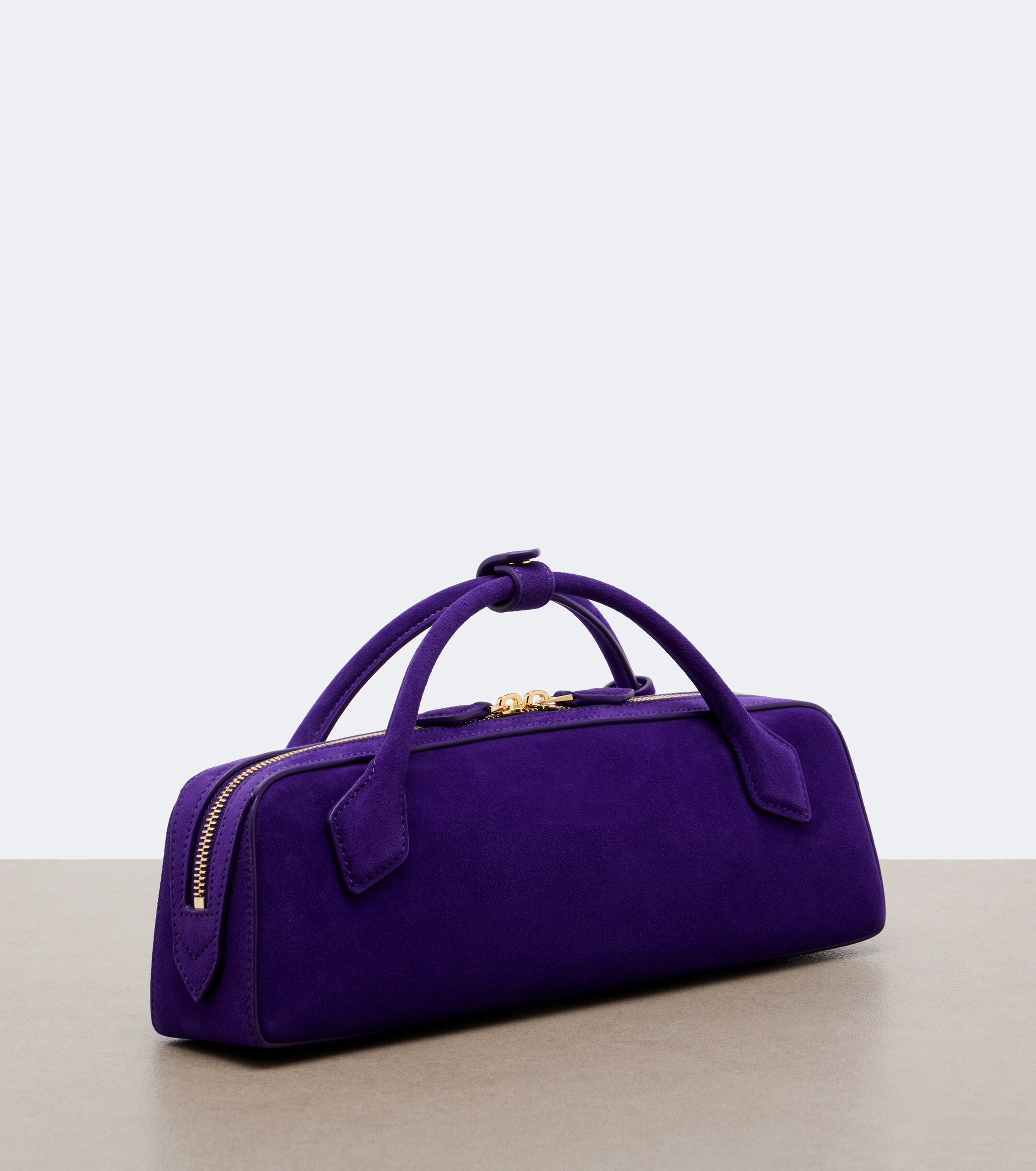 Alaïa Le Teckel Small suede clutch
