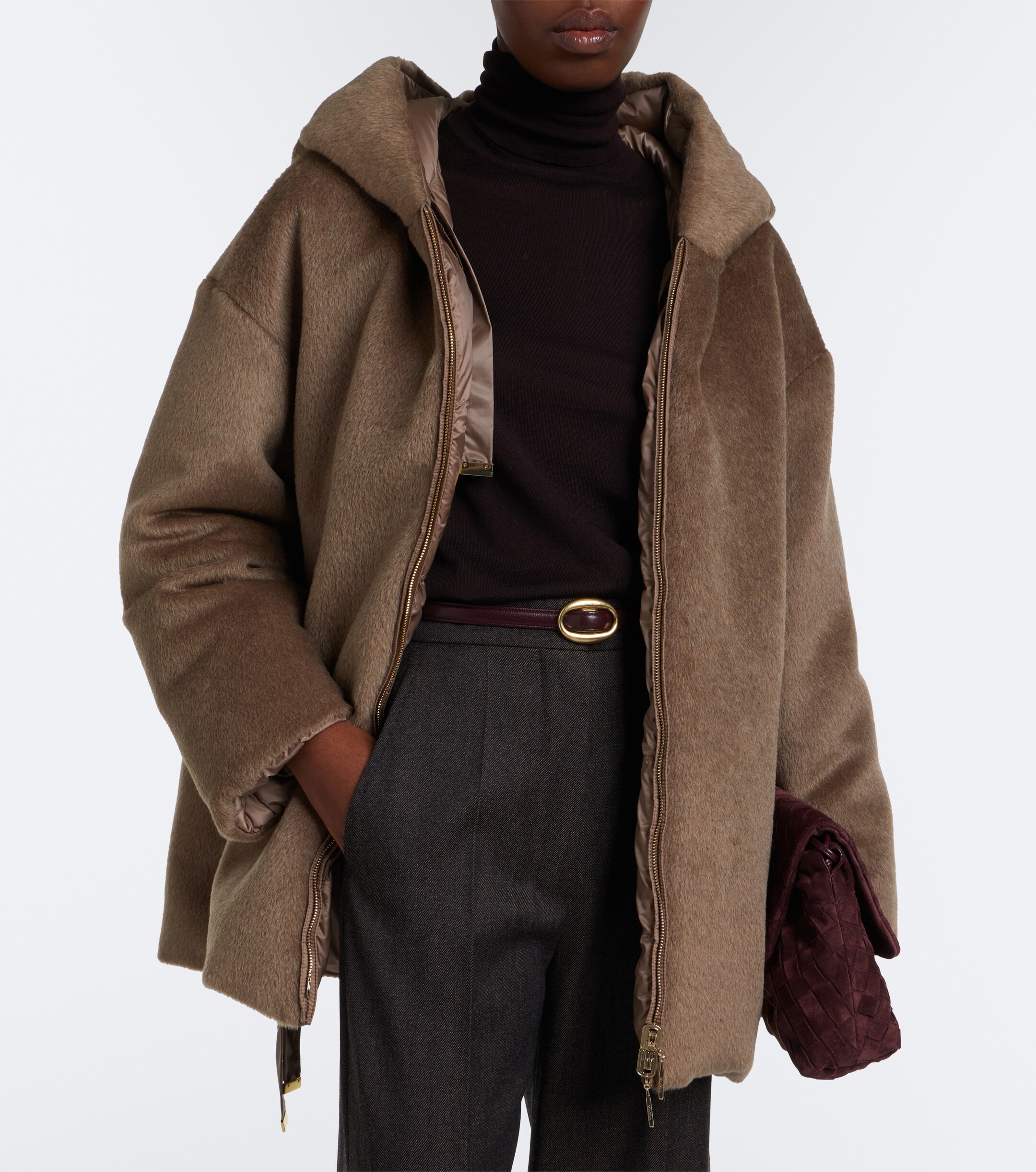 Max Mara Max Mara The Cube reversible alpaca and wool down jacket
