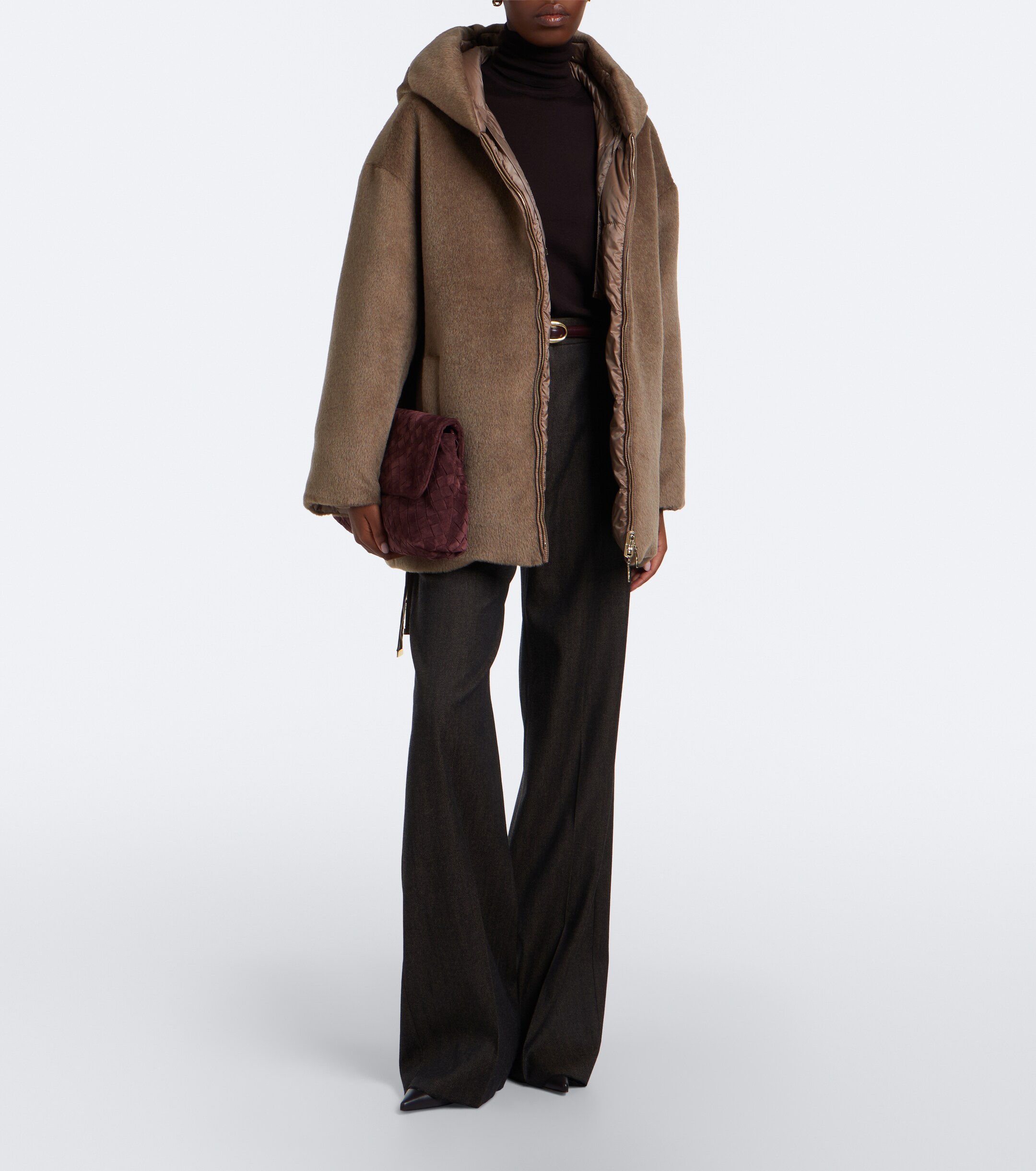 Max Mara Max Mara The Cube reversible alpaca and wool down jacket
