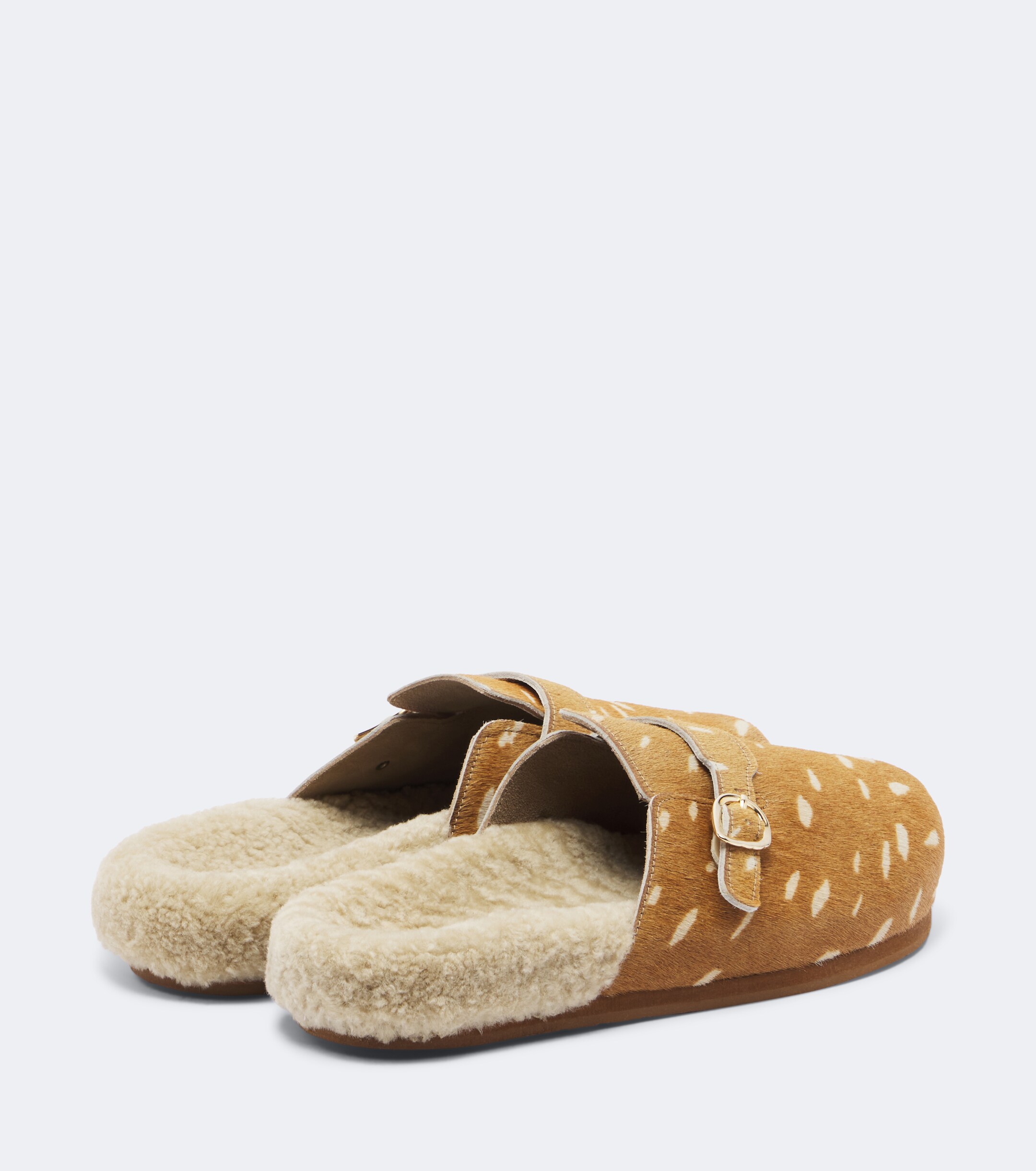Ancient Greek Sandals Ancient Greek Sandals Vasilitsa shearling-trimmed calf hair clogs