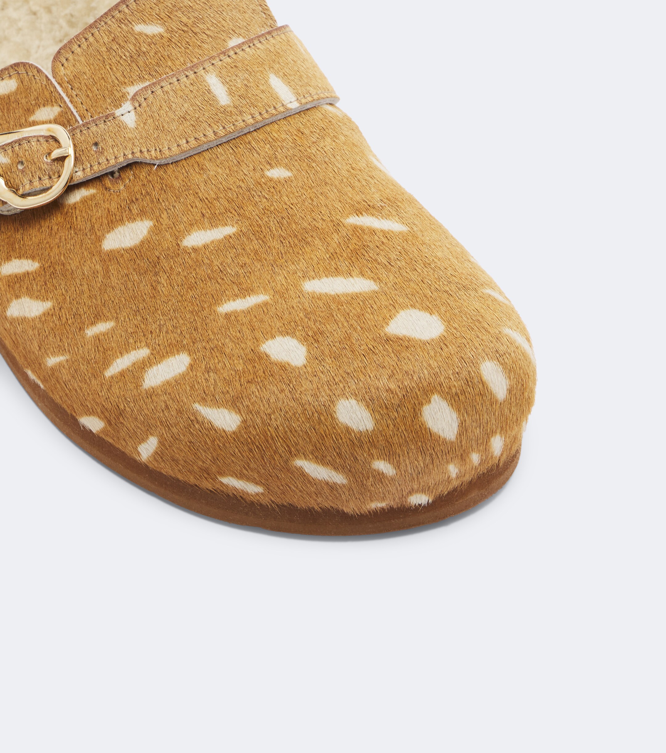 Ancient Greek Sandals Ancient Greek Sandals Vasilitsa shearling-trimmed calf hair clogs