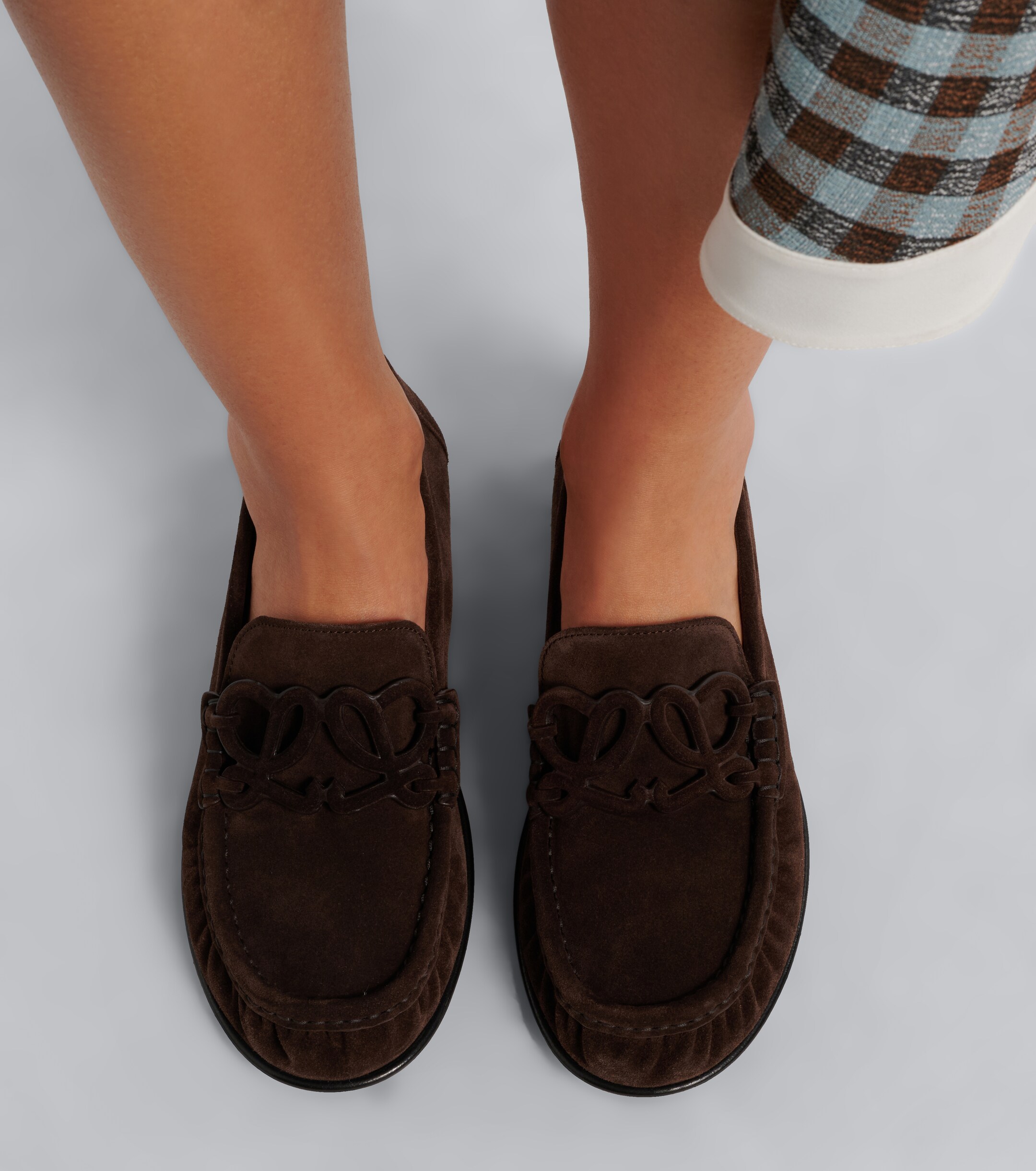 Loewe Loewe Double L suede loafers