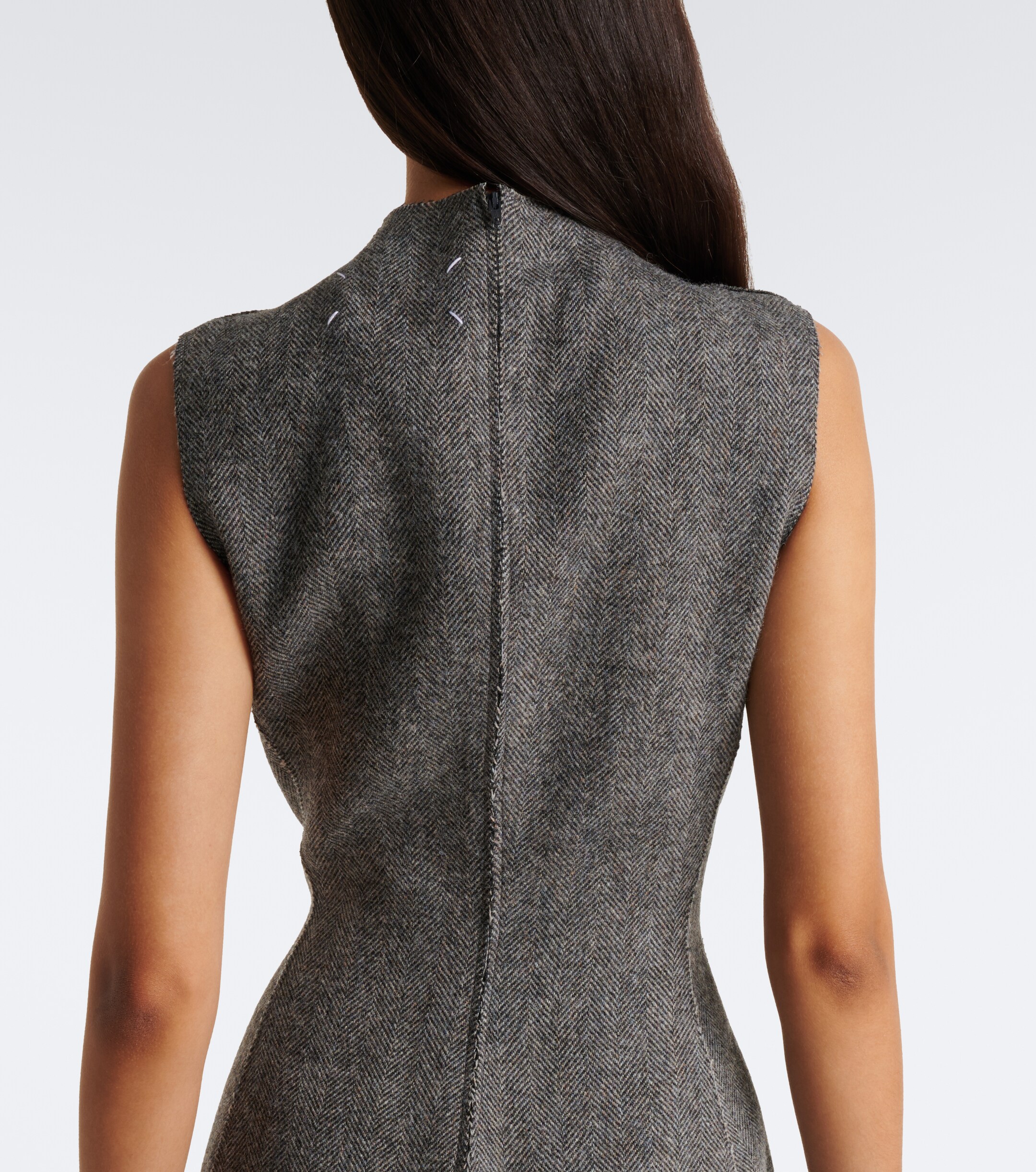 Maison Margiela Maison Margiela Herringbone virgin wool midi dress