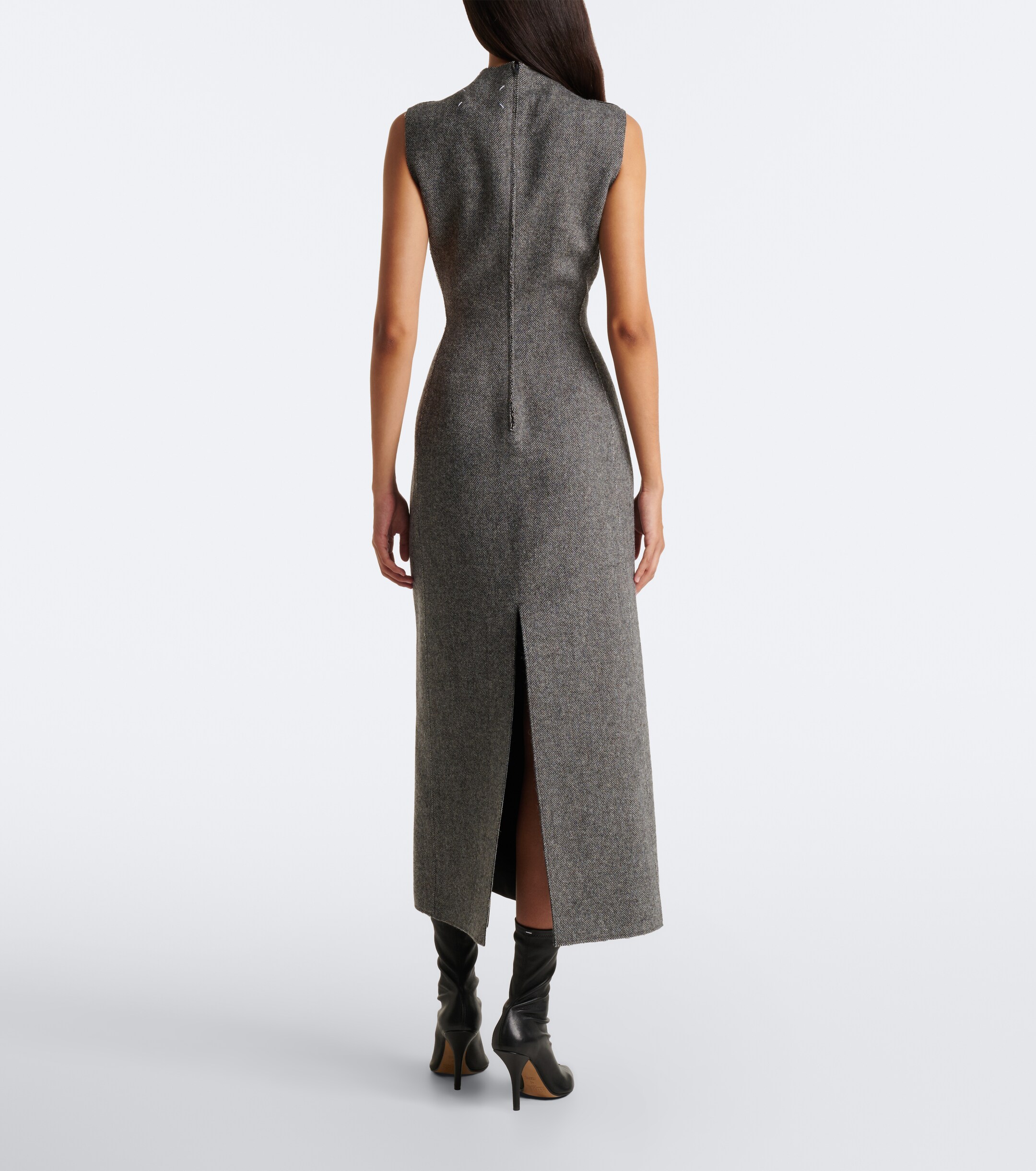 Maison Margiela Maison Margiela Herringbone virgin wool midi dress