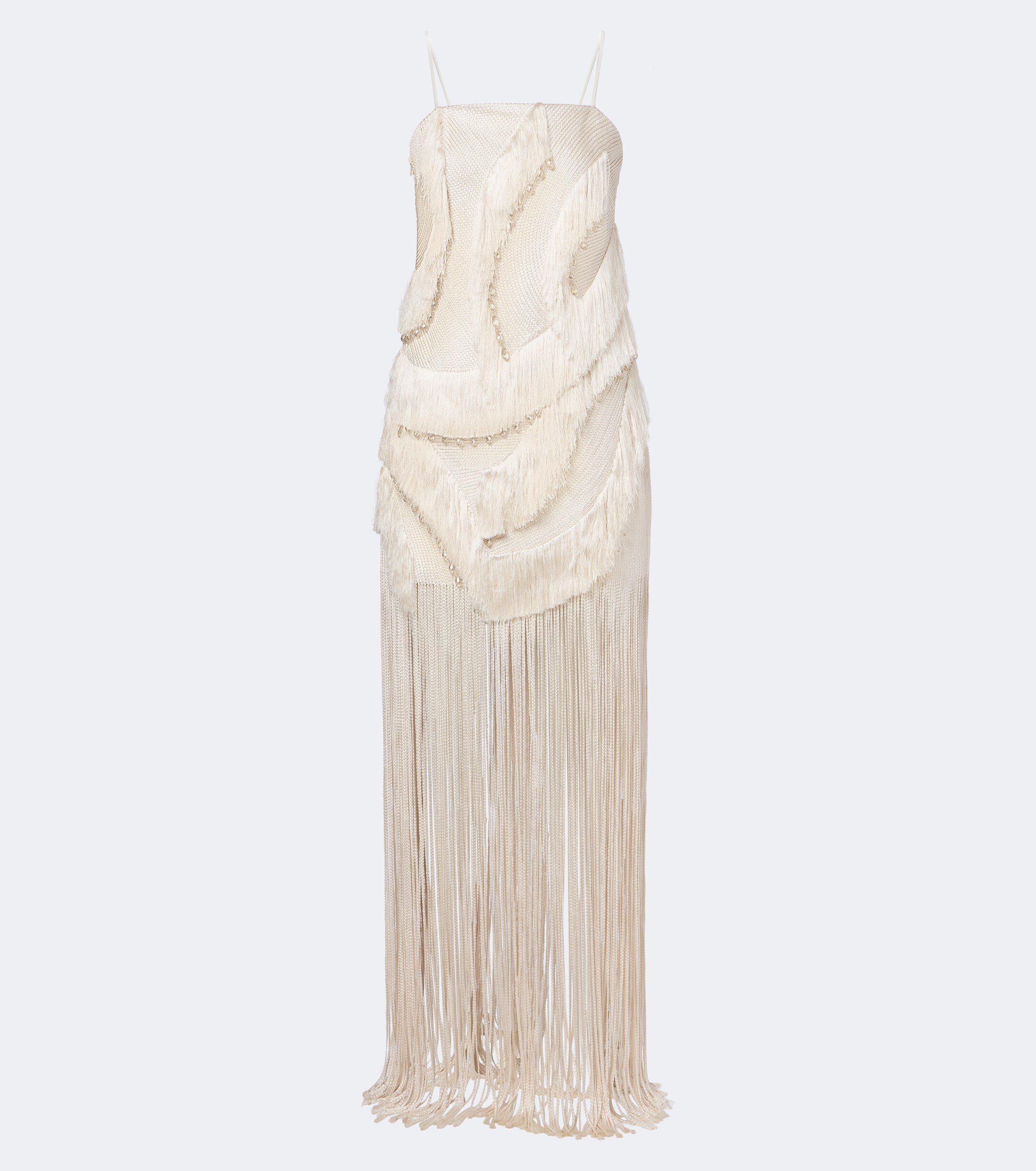 Xu Zhi Xu Zhi Embellished fringed minidress