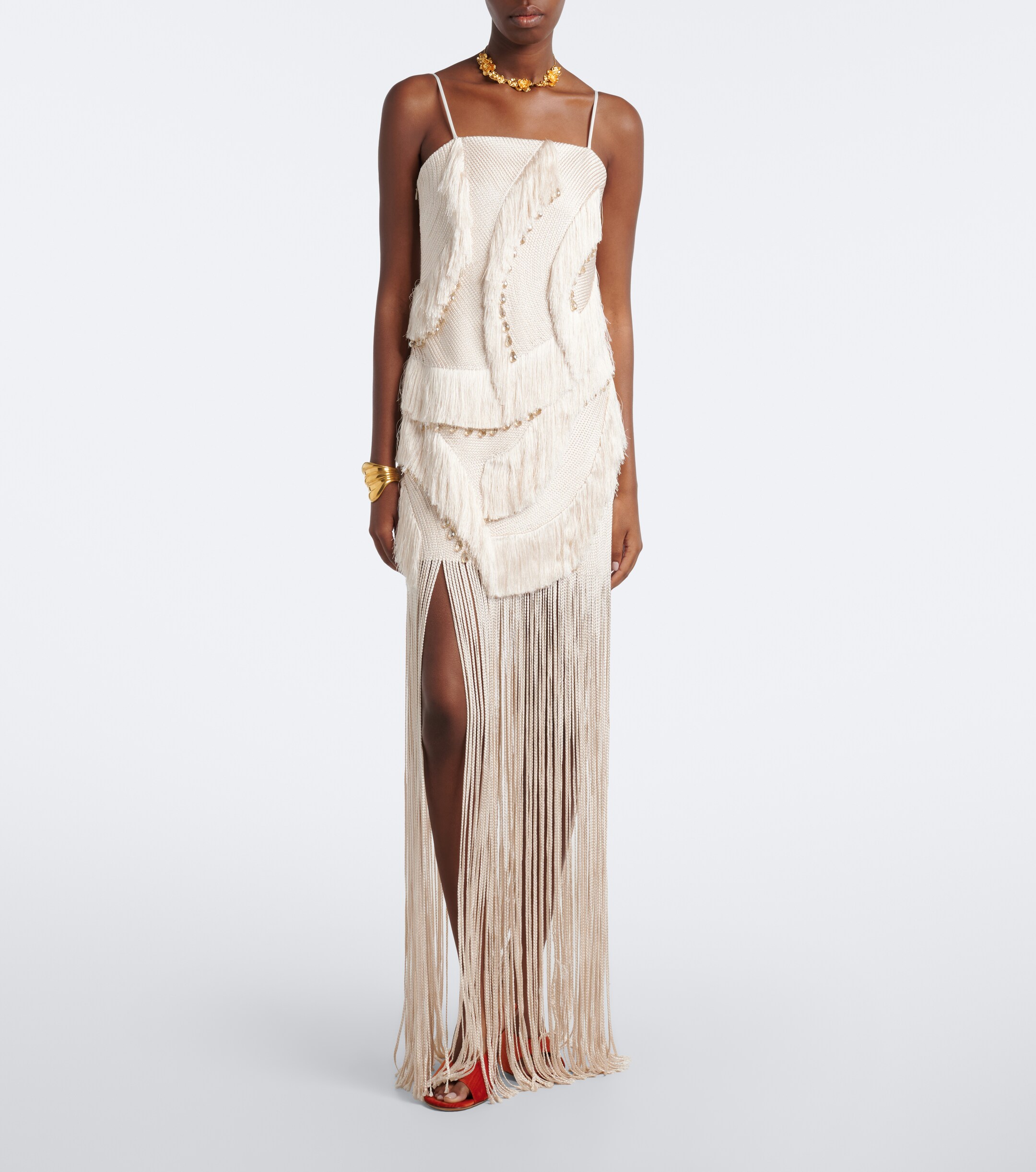 Xu Zhi Xu Zhi Embellished fringed minidress
