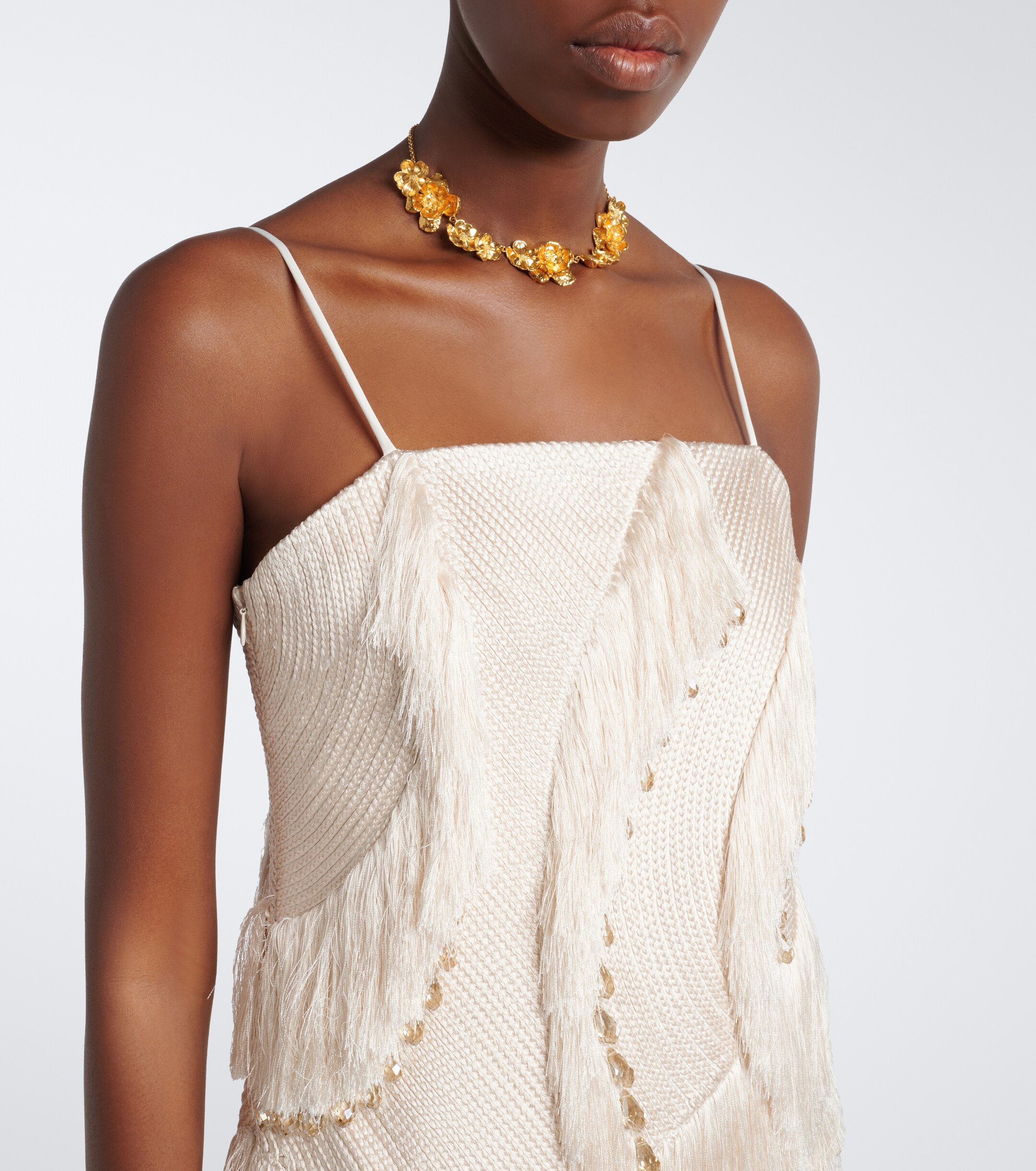 Xu Zhi Xu Zhi Embellished fringed minidress