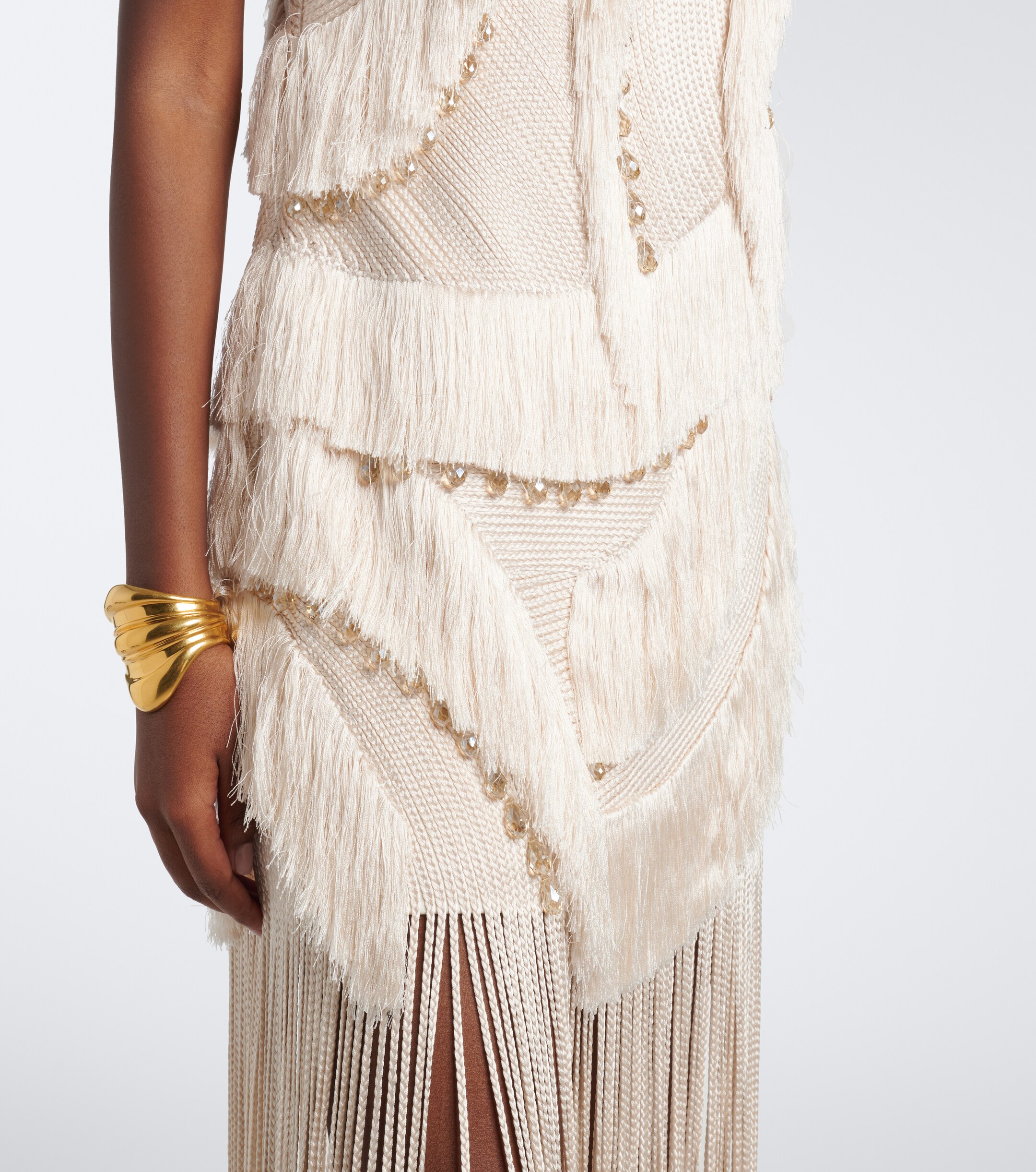 Xu Zhi Xu Zhi Embellished fringed minidress