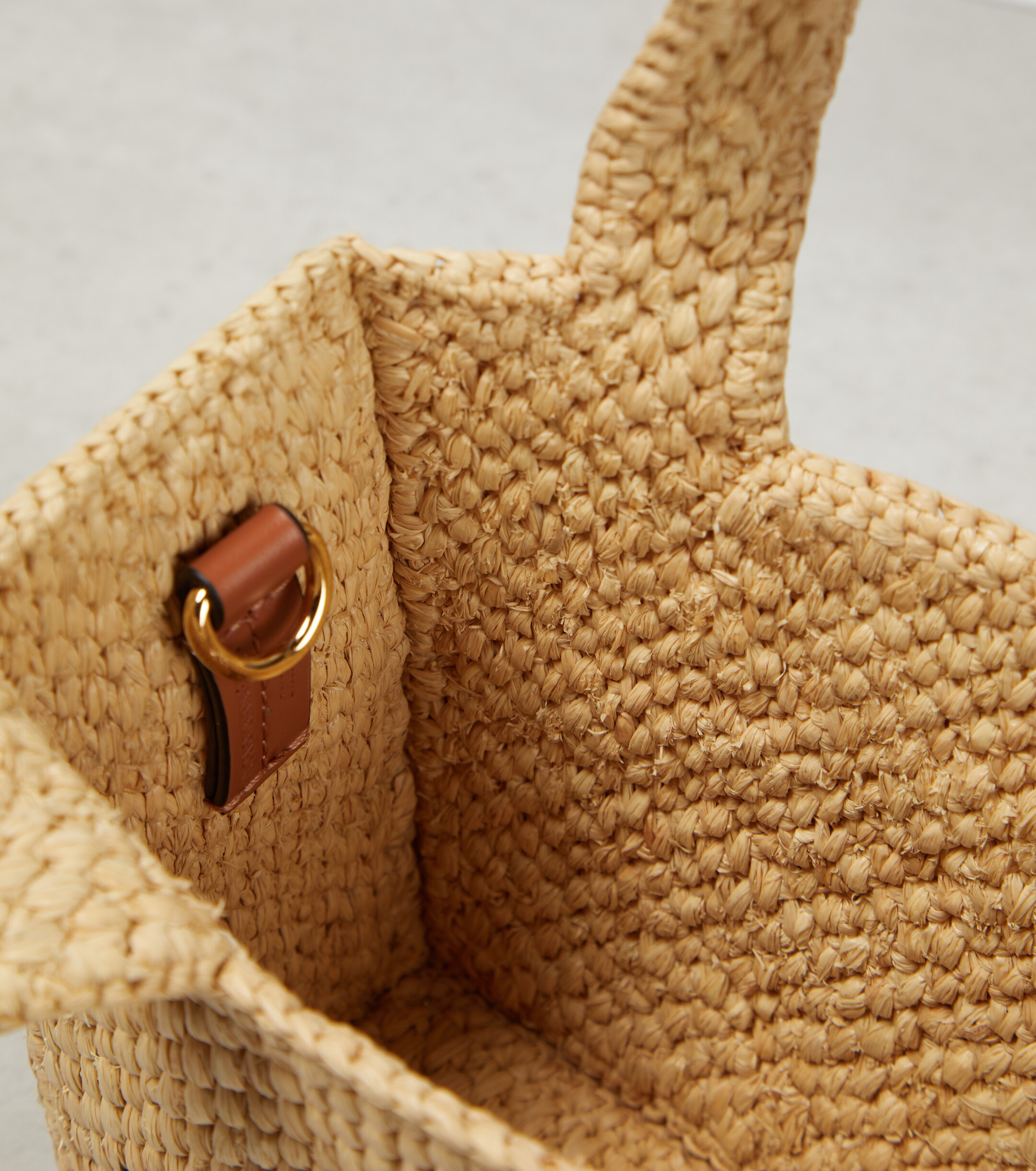 Loewe Paula's Ibiza logo raffia top-handle bag