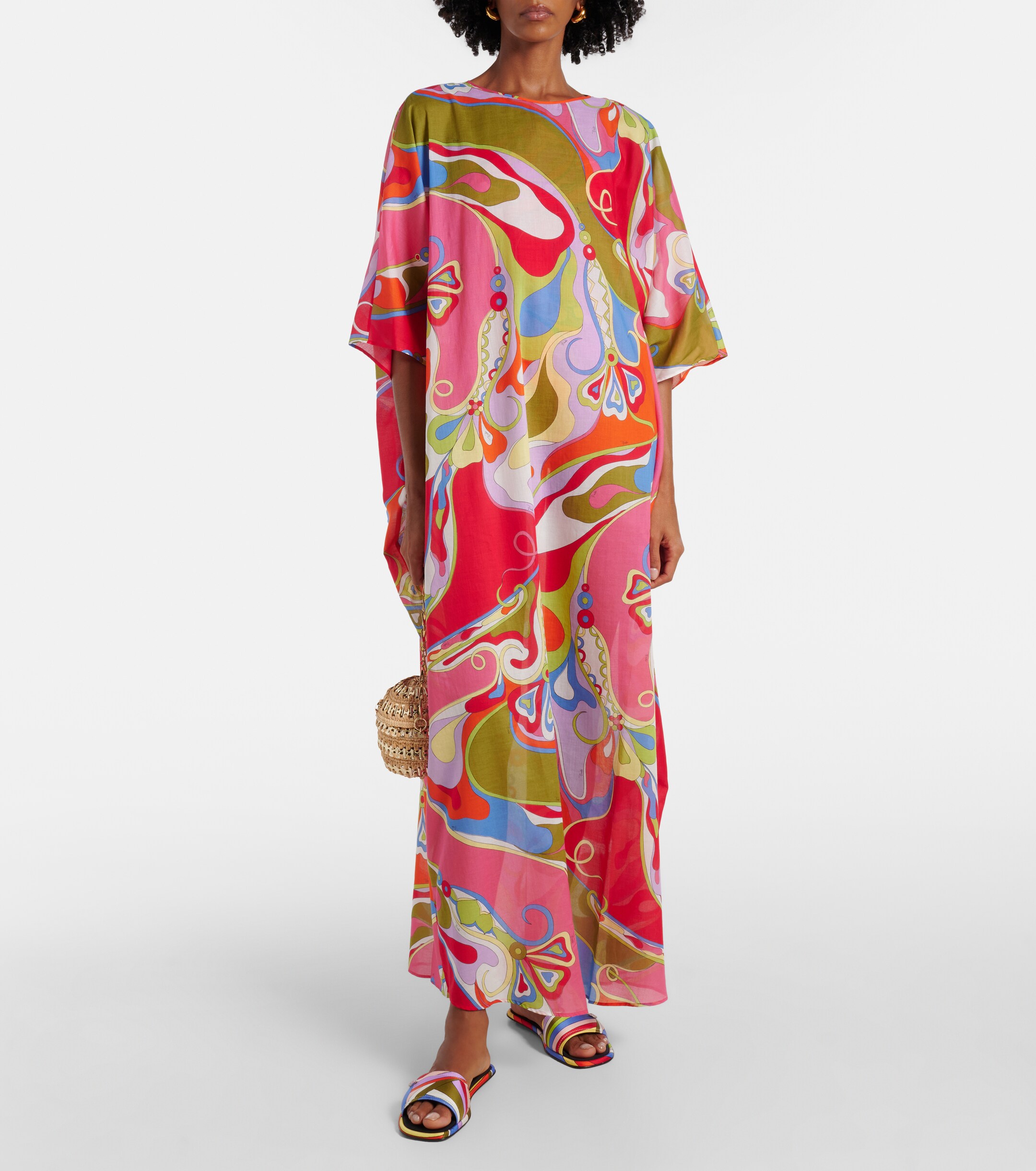 Pucci Orchidee cotton muslin kaftan