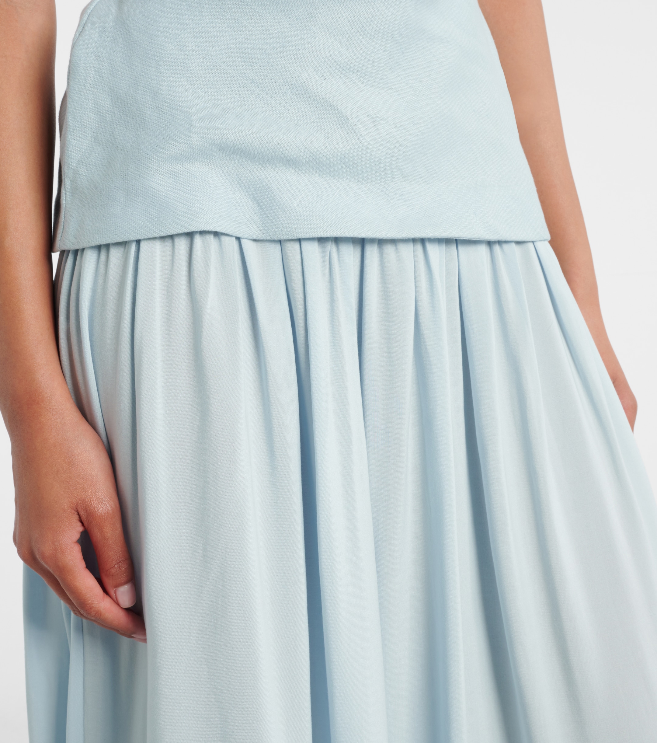 Faithfull Hedy strapless linen maxi dress