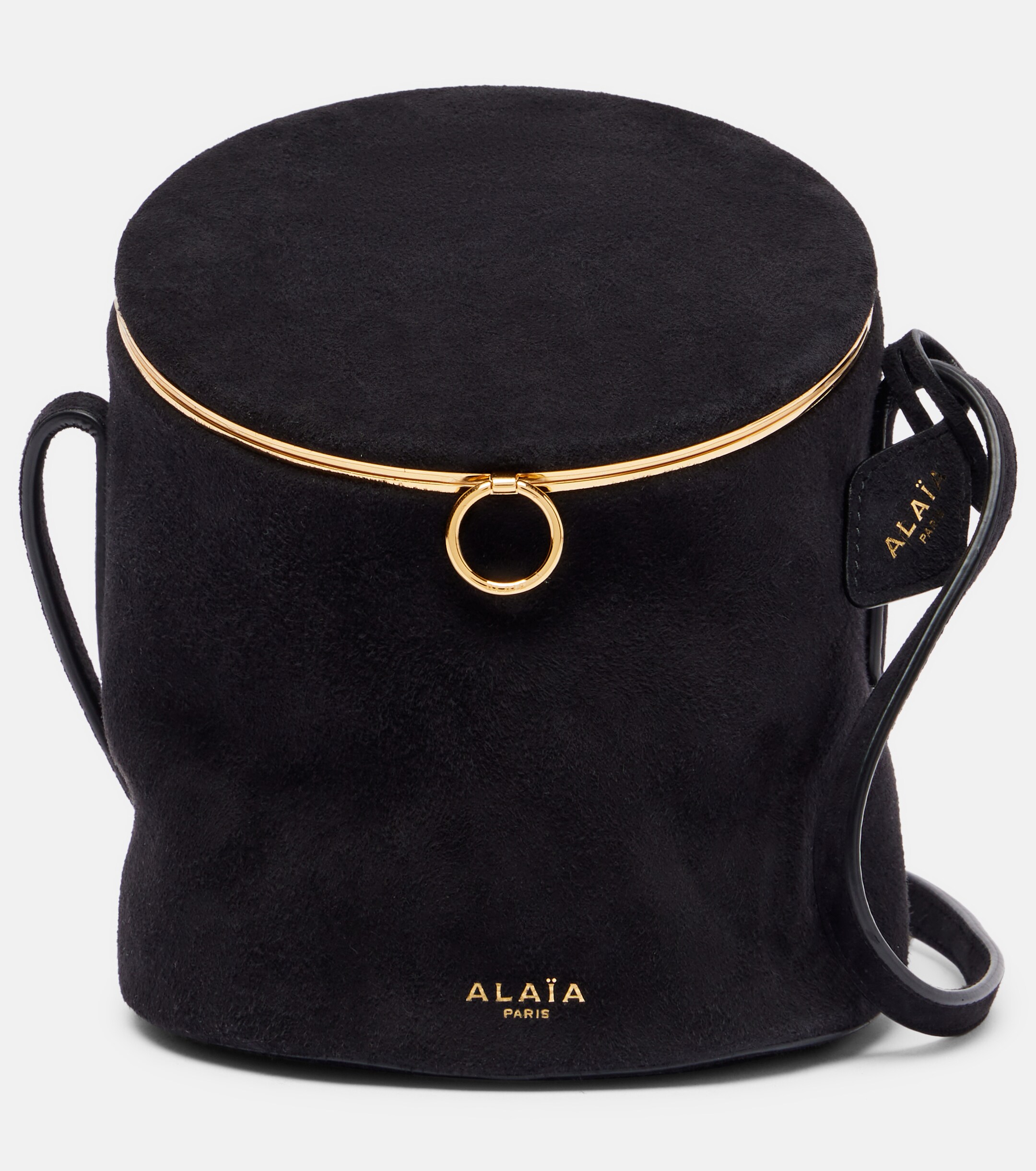 Alaïa La Canette Small suede bucket bag