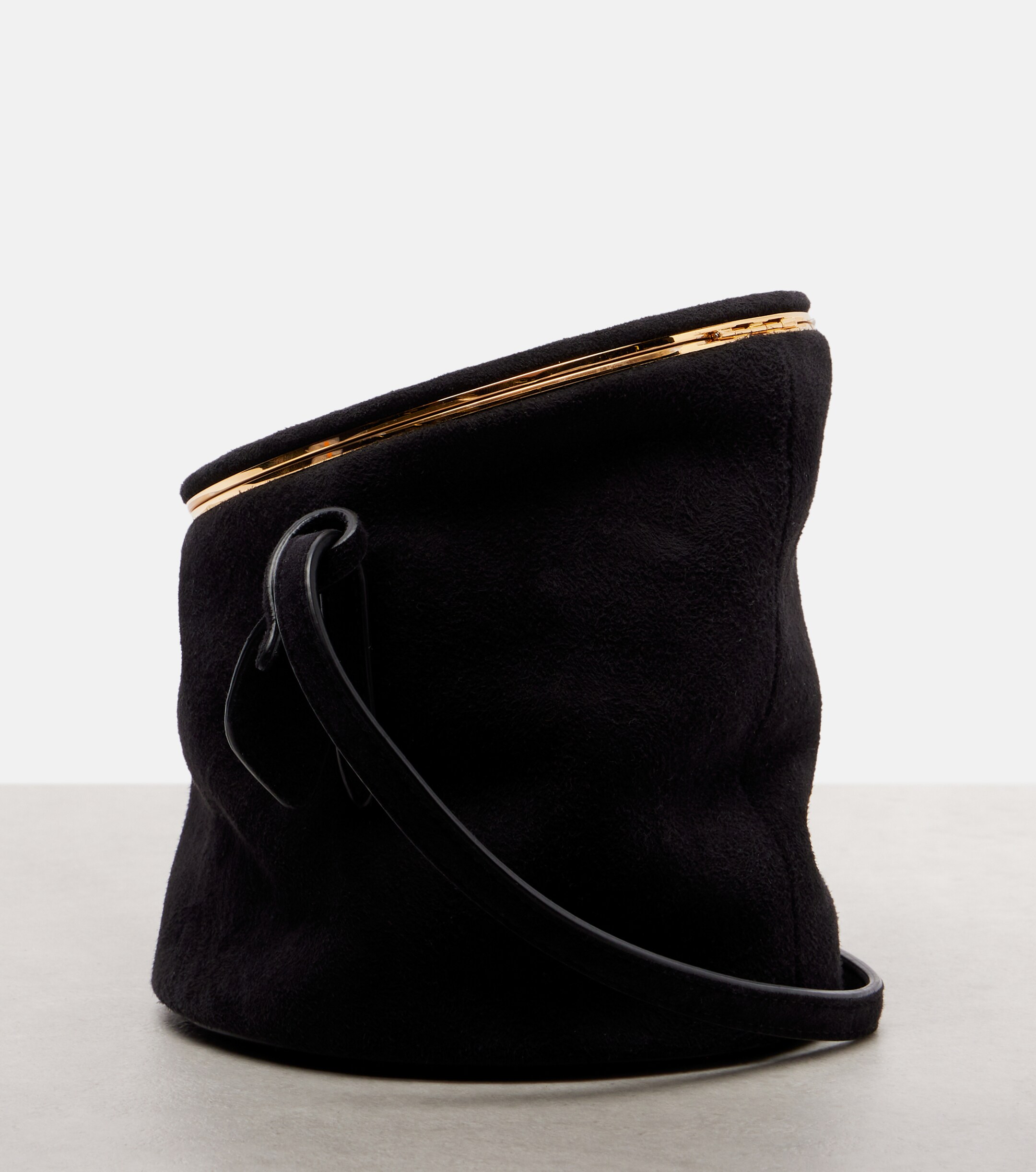 Alaïa La Canette Small suede bucket bag