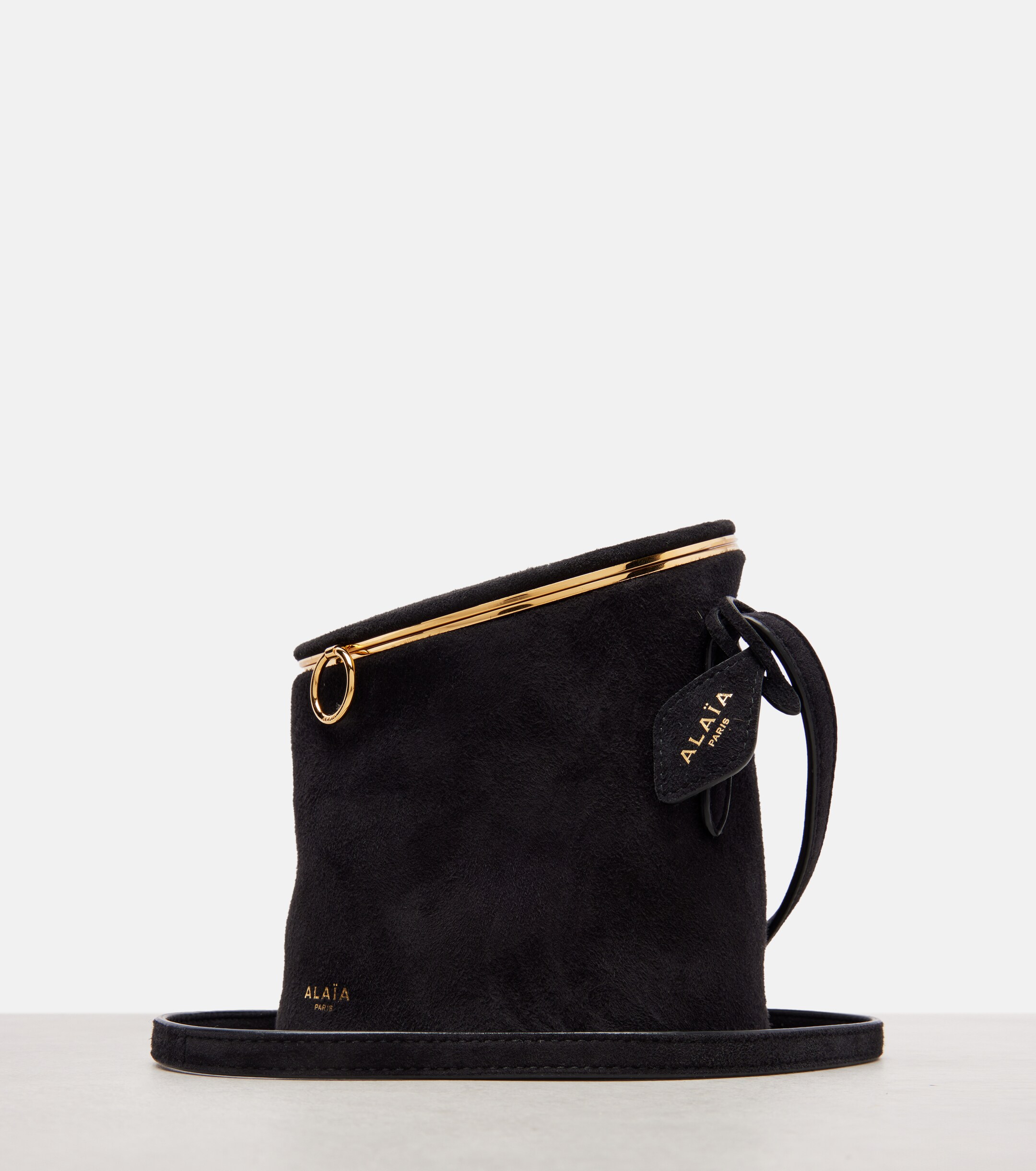 Alaïa La Canette Small suede bucket bag