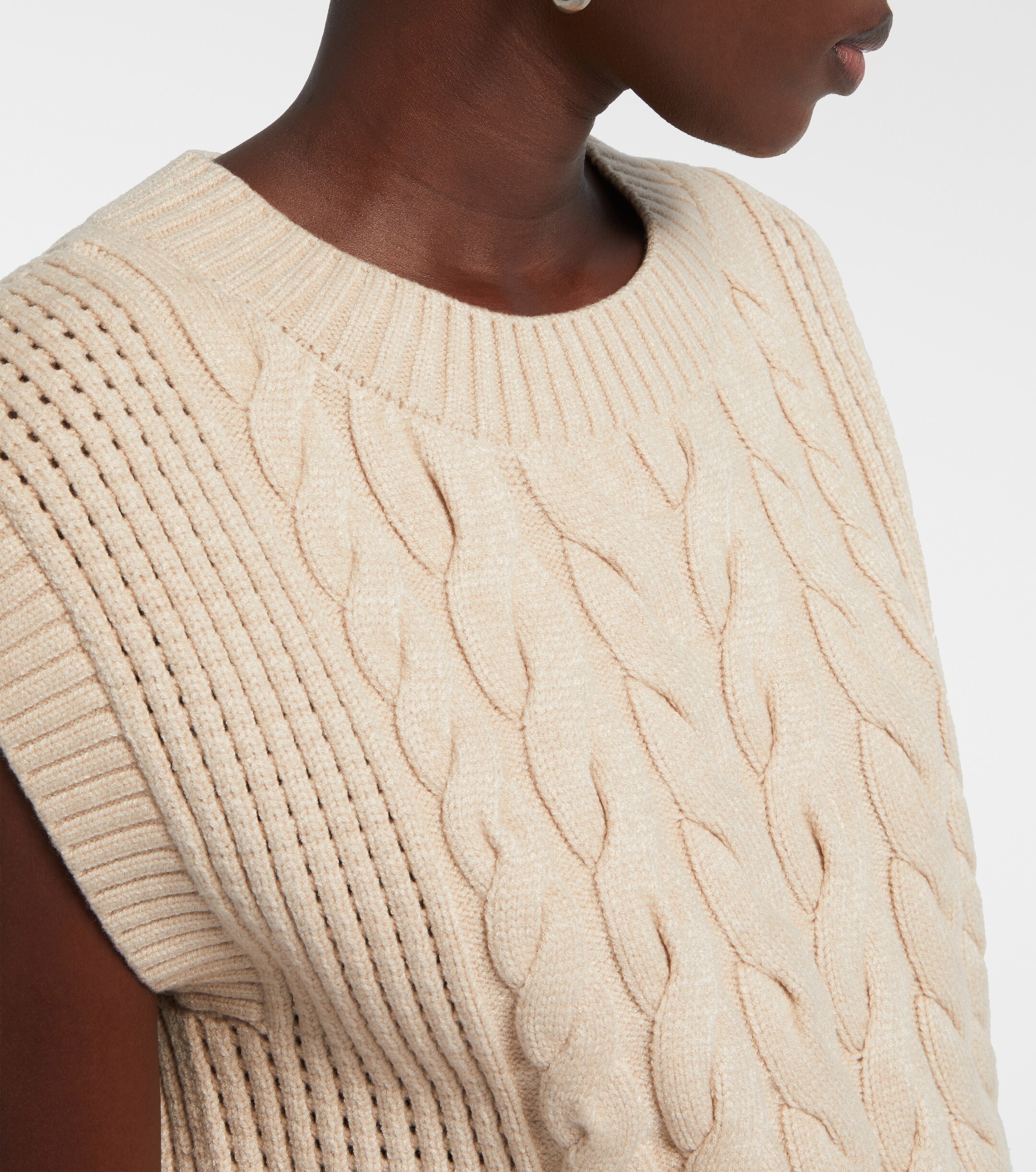 Varley Varley Pixie cable-knit sweater vest