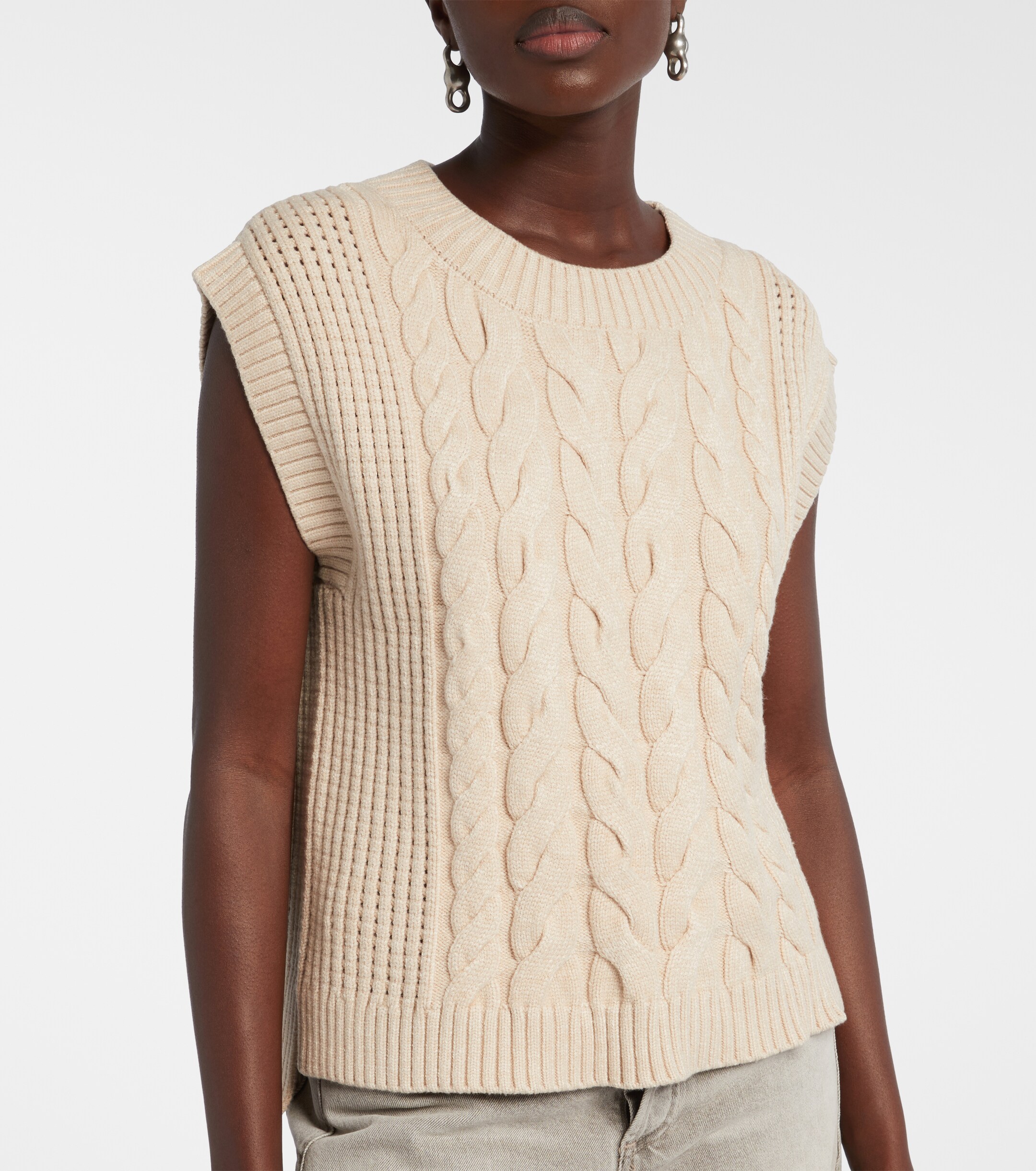 Varley Varley Pixie cable-knit sweater vest